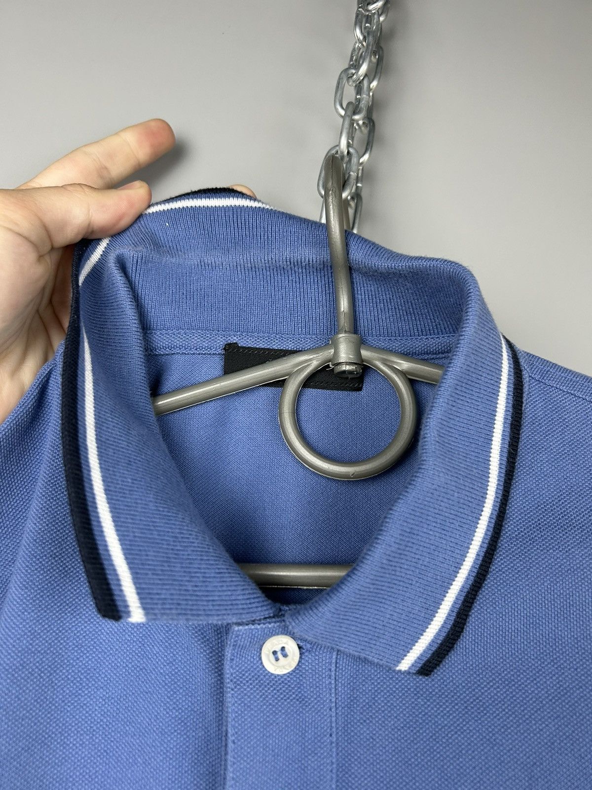 Prada × Vintage Prada Red Tab Logo Polo Shirt Size US L / EU 52-54 / 3 - 6 Thumbnail