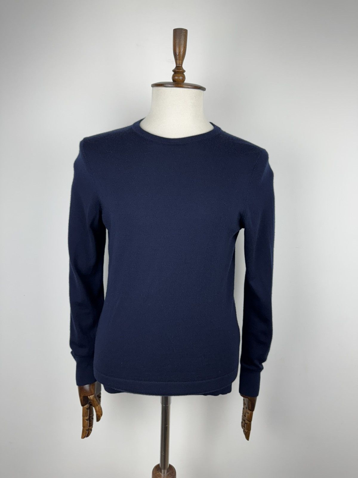 Japanese Brand John Lewis Wool Crew Neck Sweater Navy Blue Jumper size M Size US M / EU 48-50 / 2 - 1 Thumbnail