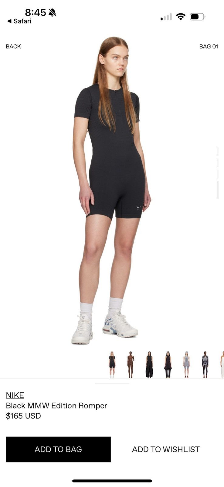 MMW × Nike Womens Nike MMW Womens Jumpsuit Sz Large NWT Size L / US 10 / IT 46 - 8 Thumbnail