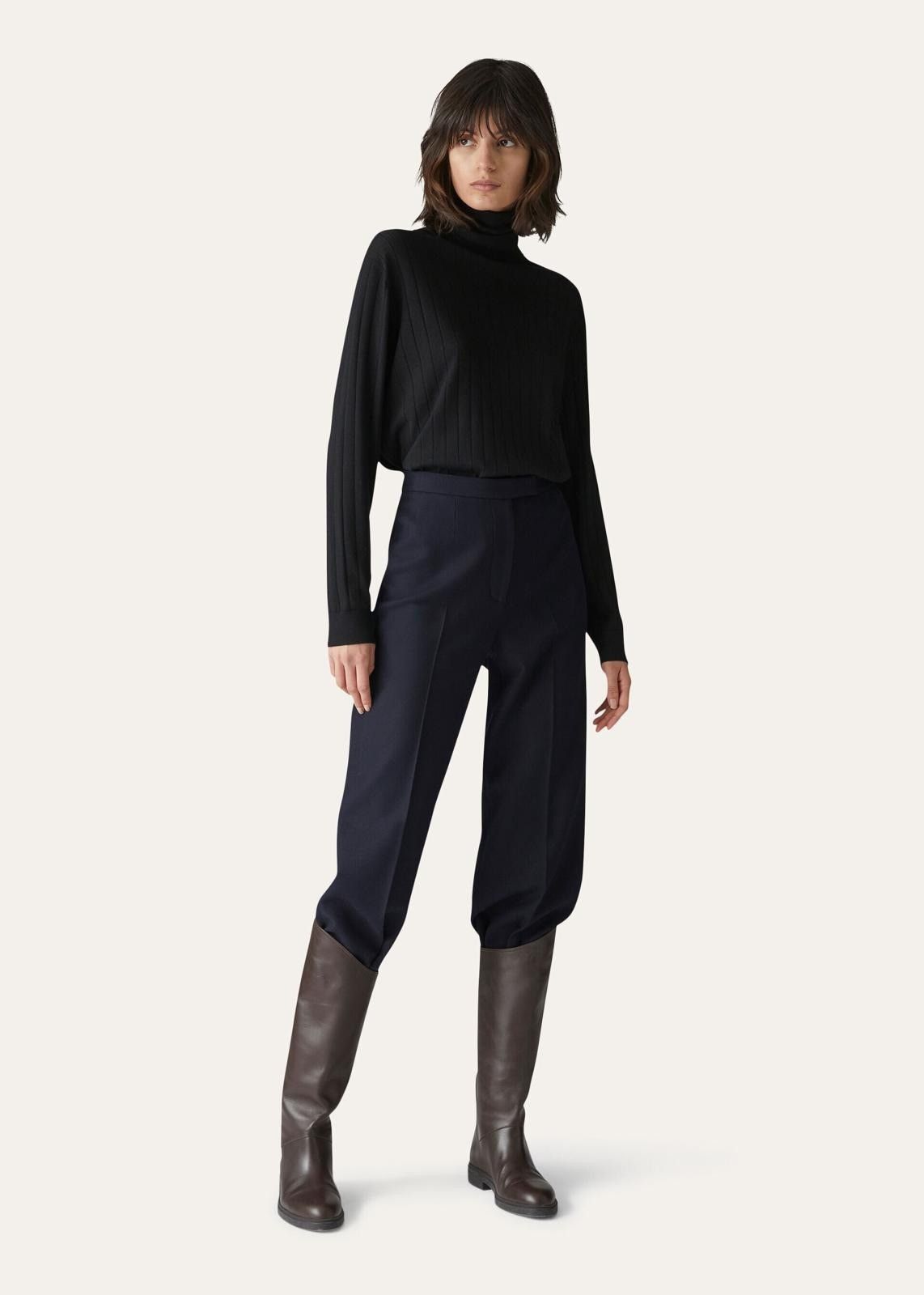 Loro Piana o1srvl11e0824 Porirua Turtleneck Sweater in Black Size L / US 10 / IT 46 - 3 Thumbnail