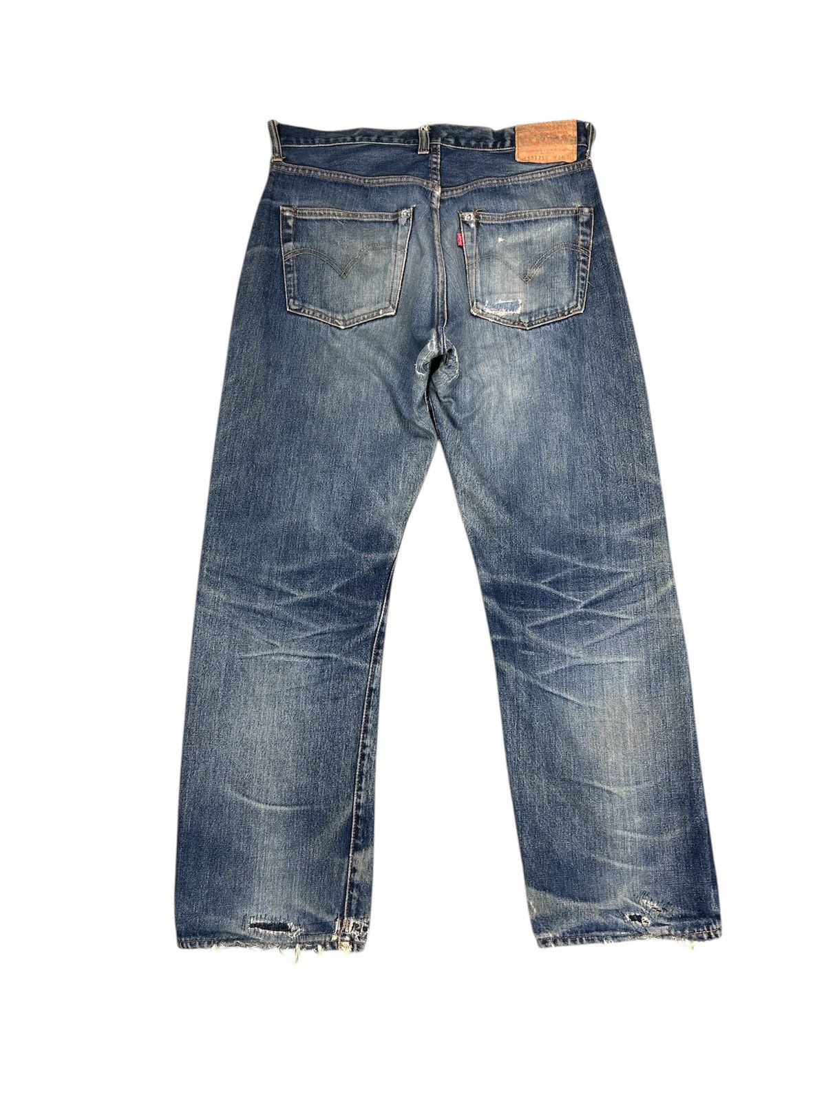 Levi's Vintage Clothing Vintage LVC Levi’s 551zxx Big E Distressed Denim Size US 33 - 2 Thumbnail