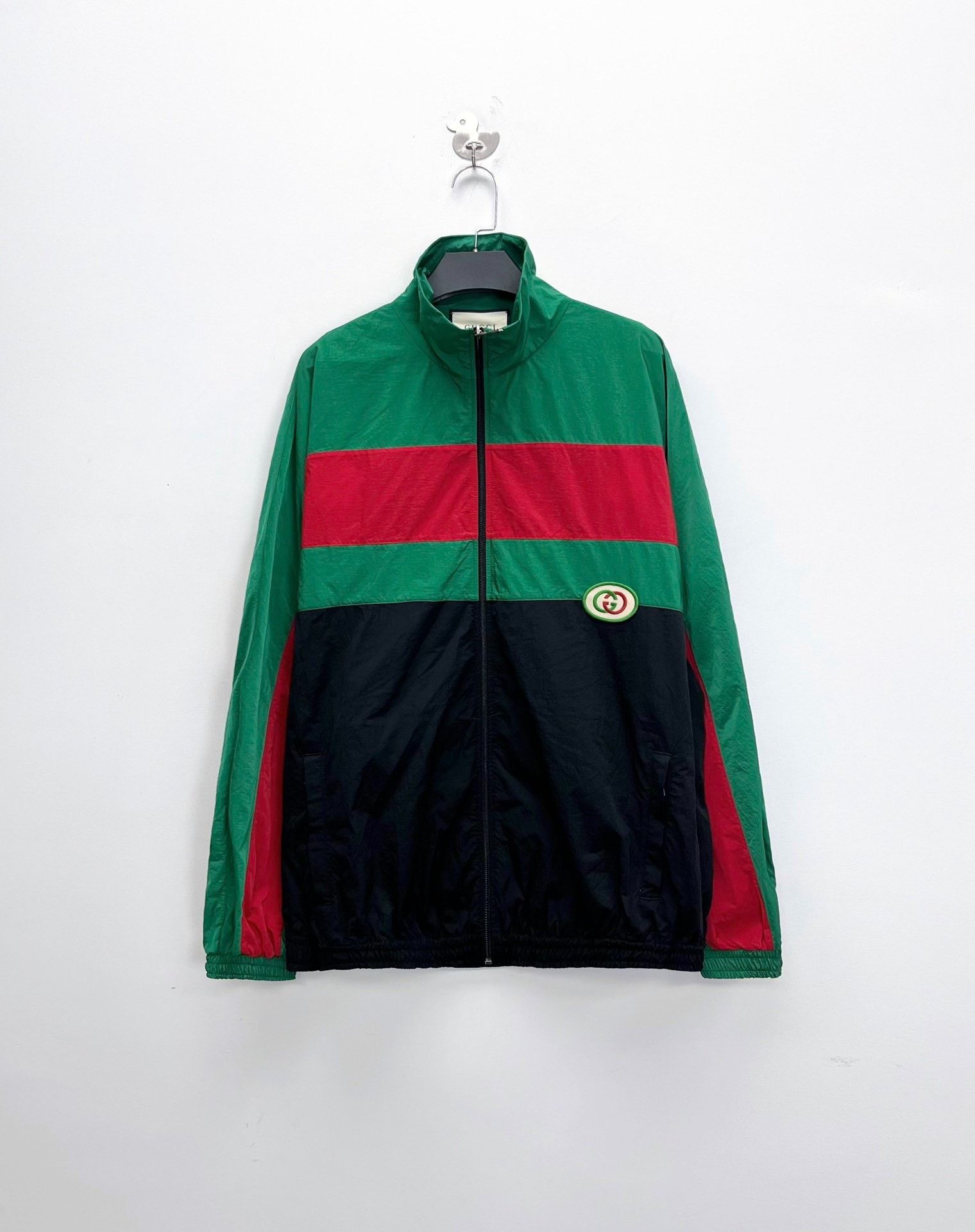 Gucci Gucci Red Green Patchwork Embroidered Double G Jacket Size US XL / EU 56 / 4 - 1 Thumbnail
