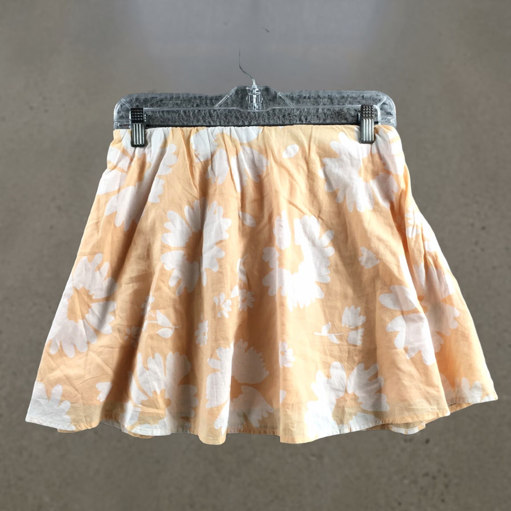 American Eagle Outfitters American Eagle Outfitters Mini Skirt Womens S Orange Floral Print Elastic Waist Size 28" / US 6 / IT 42 - 1 Thumbnail