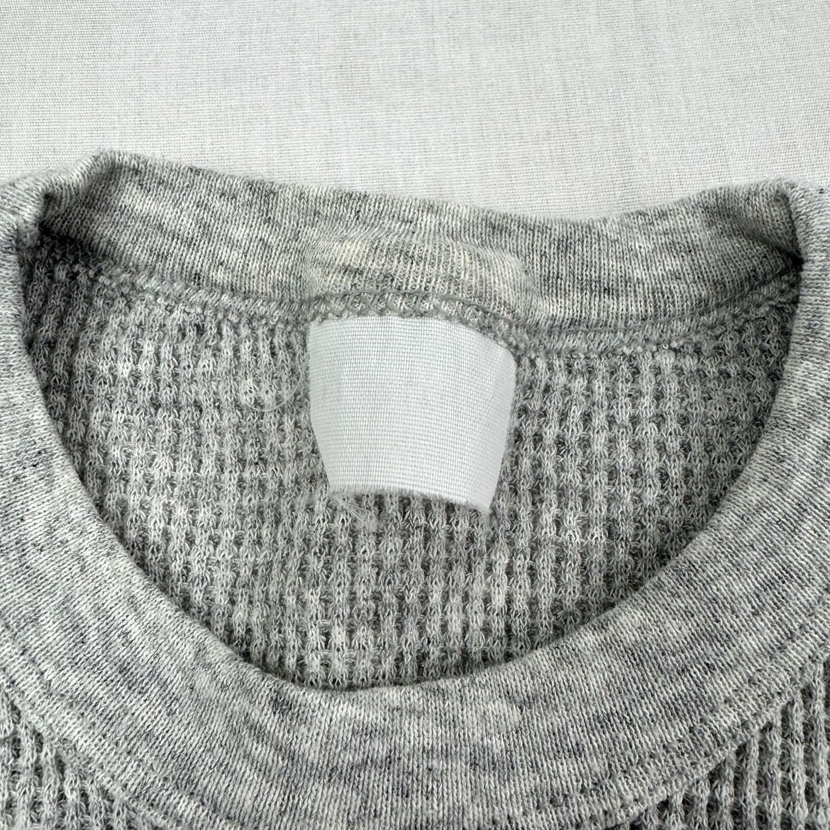 Vintage VINTAGE American Thermal Shirt XL Gray Adult Long Sleeve Crew Neck Hipster 80s Grunge Boy? Mens Size US XL / EU 56 / 4 - 2 Thumbnail