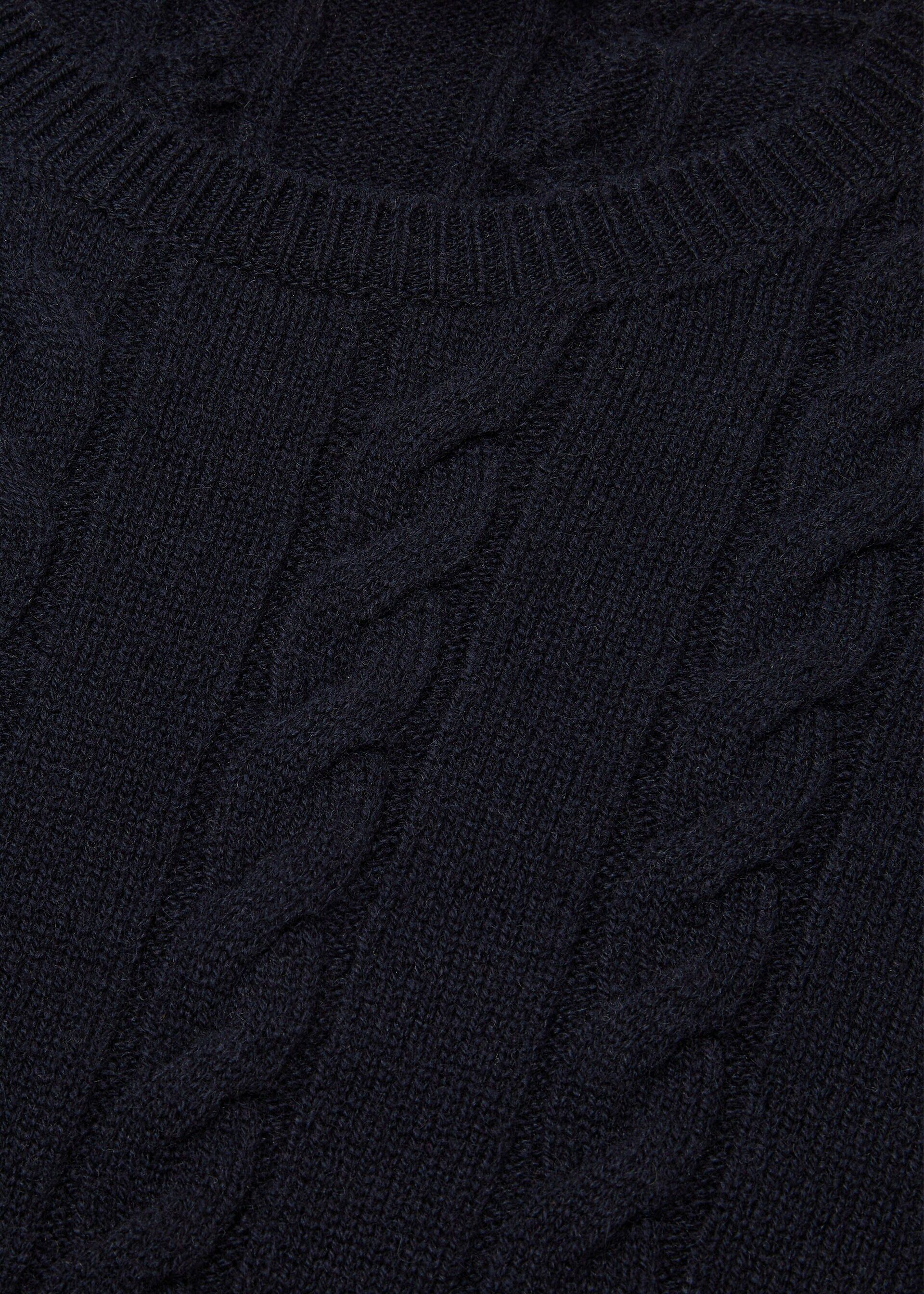 Loro Piana os11x0426 FAQ4509 Cedar Crewneck Sweater in Blue Navy Size XS / US 0-2 / IT 36-38 - 7 Thumbnail