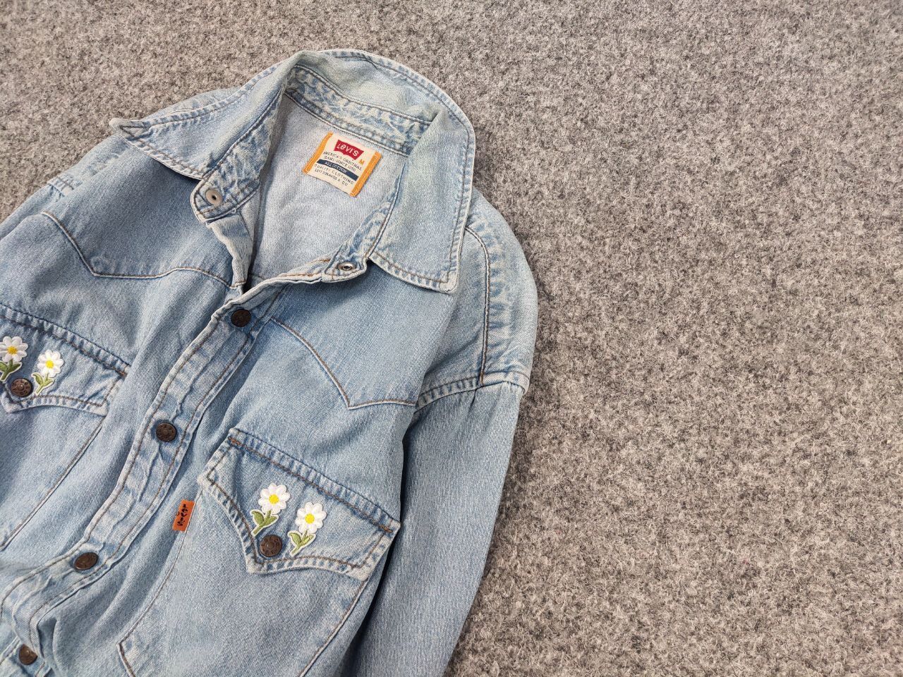 Levi's Vintage 90's Levis Orange Tab denim Classic Buttons Shirt Size US M / EU 48-50 / 2 - 5 Thumbnail
