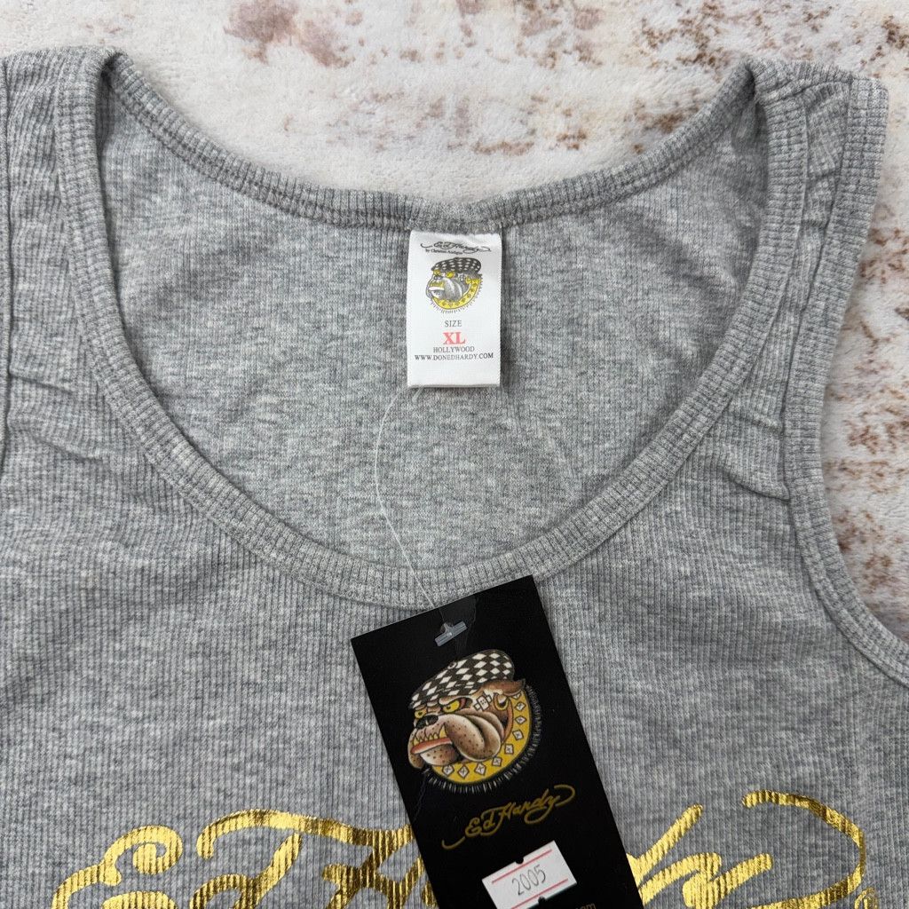 Ed Hardy Vintage ED Y2K Ribbed Tank Dress Bodycon Size XL Size XL / US 12-14 / IT 48-50 - 5 Thumbnail