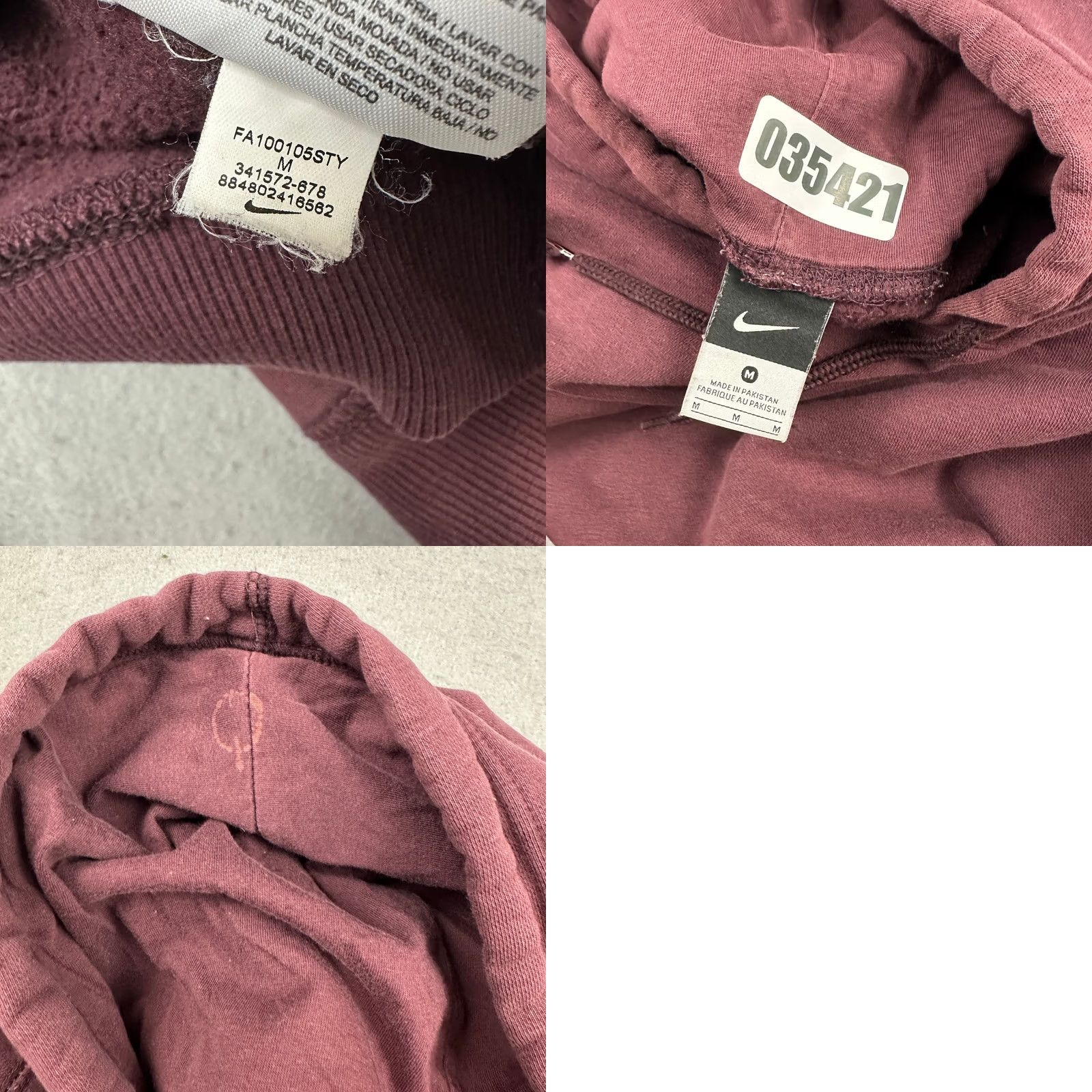 Nike Nike Hoodie Men S Burgundy Solid Pullover Essential Sweatshirt Swoosh Logo Size US S / EU 44-46 / 1 - 8 Thumbnail
