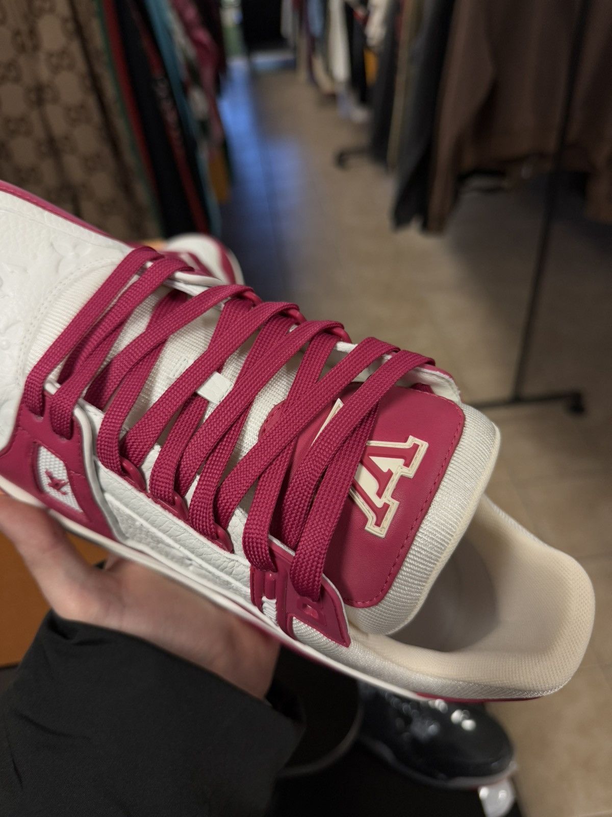 Louis Vuitton Louis Vuitton Low Top Pink Trainers Size 9LV/10US (NEW) Size US 10 / EU 43 - 9 Thumbnail