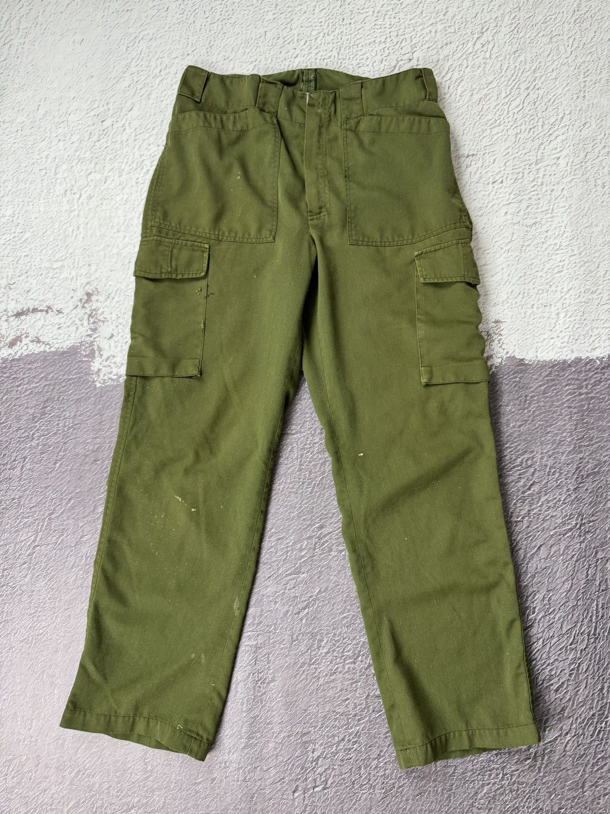 Vintage Vintage 80s Militari Utility Khaki Army distressed cargo Size US 32 / EU 48 - 3 Thumbnail