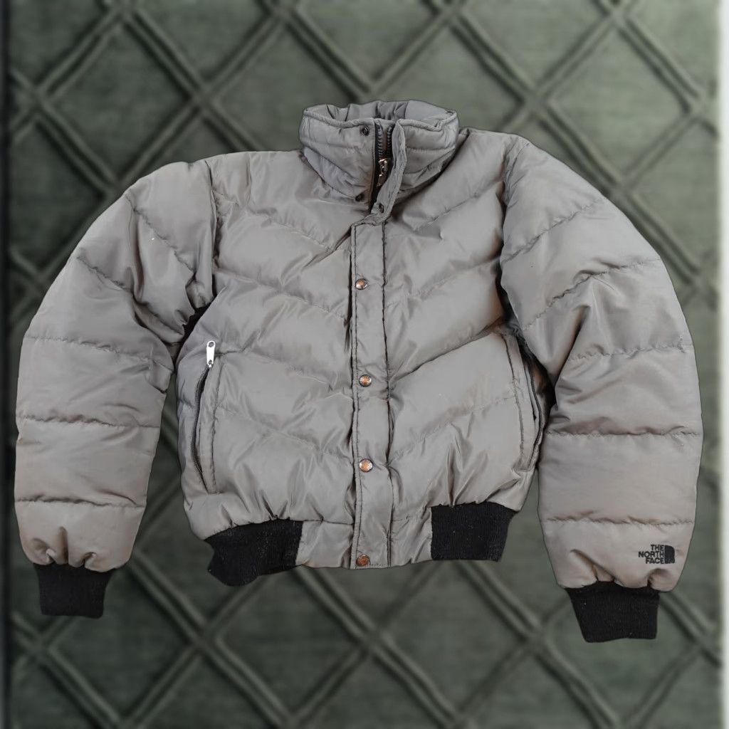 The North Face VINTAGE The North Face Jacket Mens Medium Gray Down Puffer Bomber USA 80s Size M / US 6-8 / IT 42-44 - 1 Thumbnail