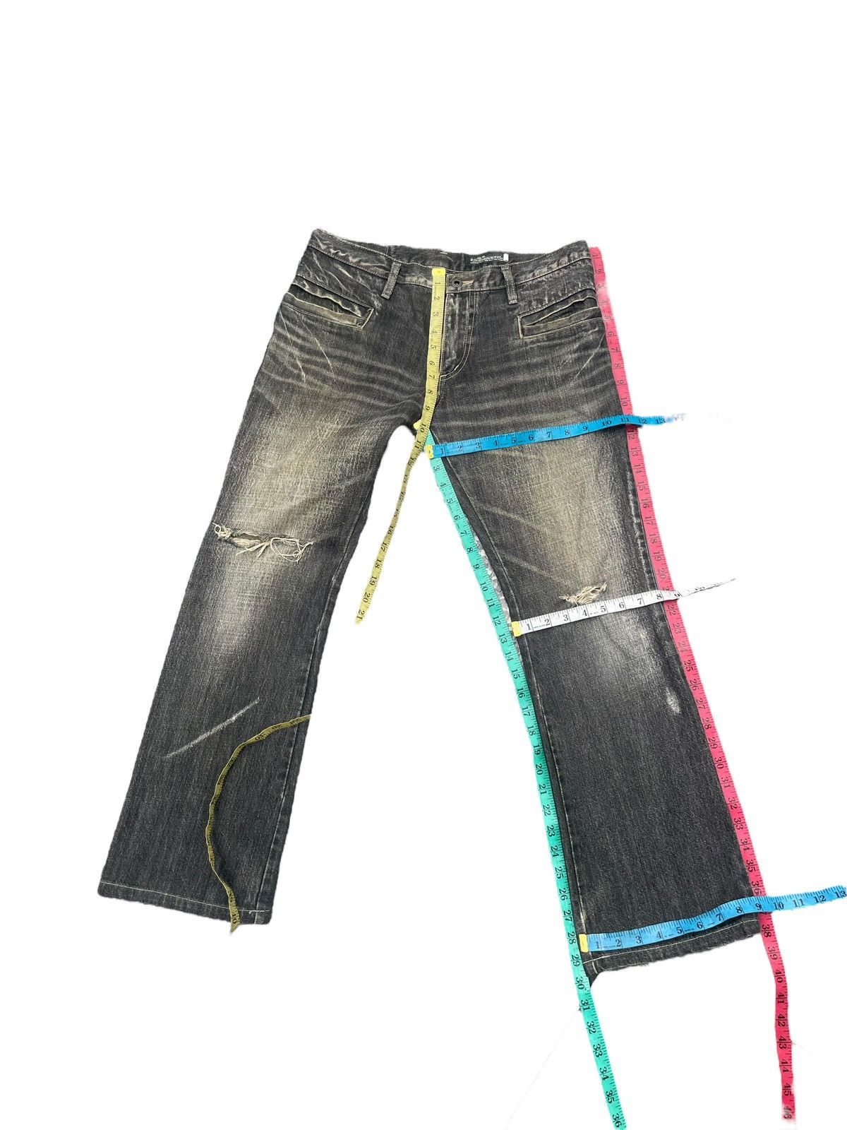 Designer × L7 Real Hip L7 Real Hip Flare Distresed Denim Size US 34 / EU 50 - 9 Thumbnail