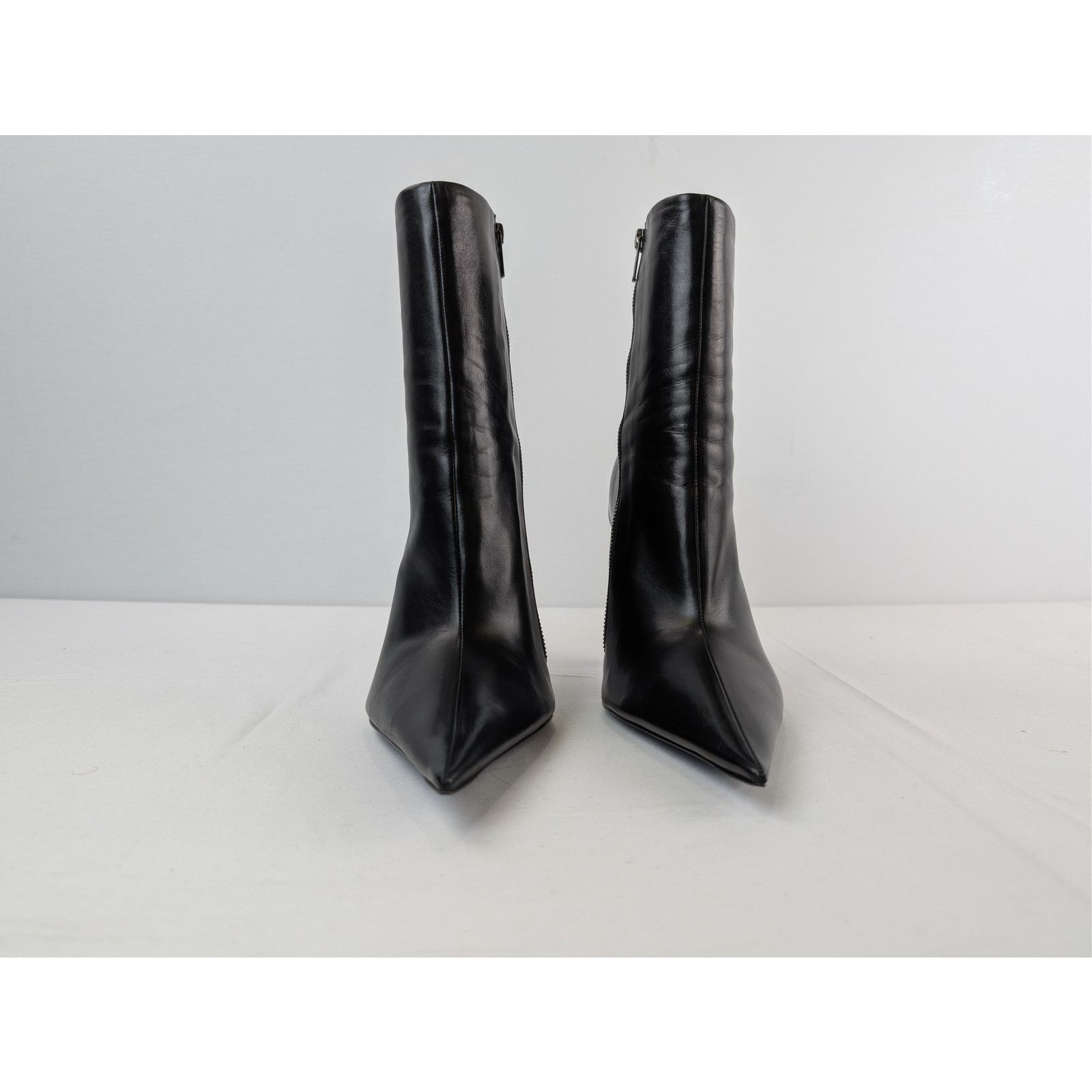 Balenciaga o1rshd1 Witch Bootie Shiny Soft Sheepskin Boot in Black Size US 8 / IT 38 - 8 Thumbnail
