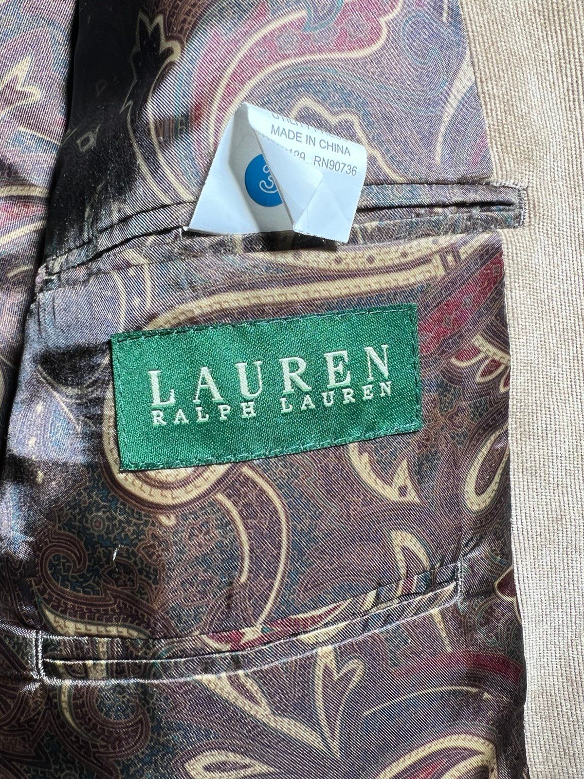 Lauren Ralph Lauren Lauren Ralph Lauren Mens Corduroy Blazer Sport Coat 48R Size 48R - 4 Thumbnail