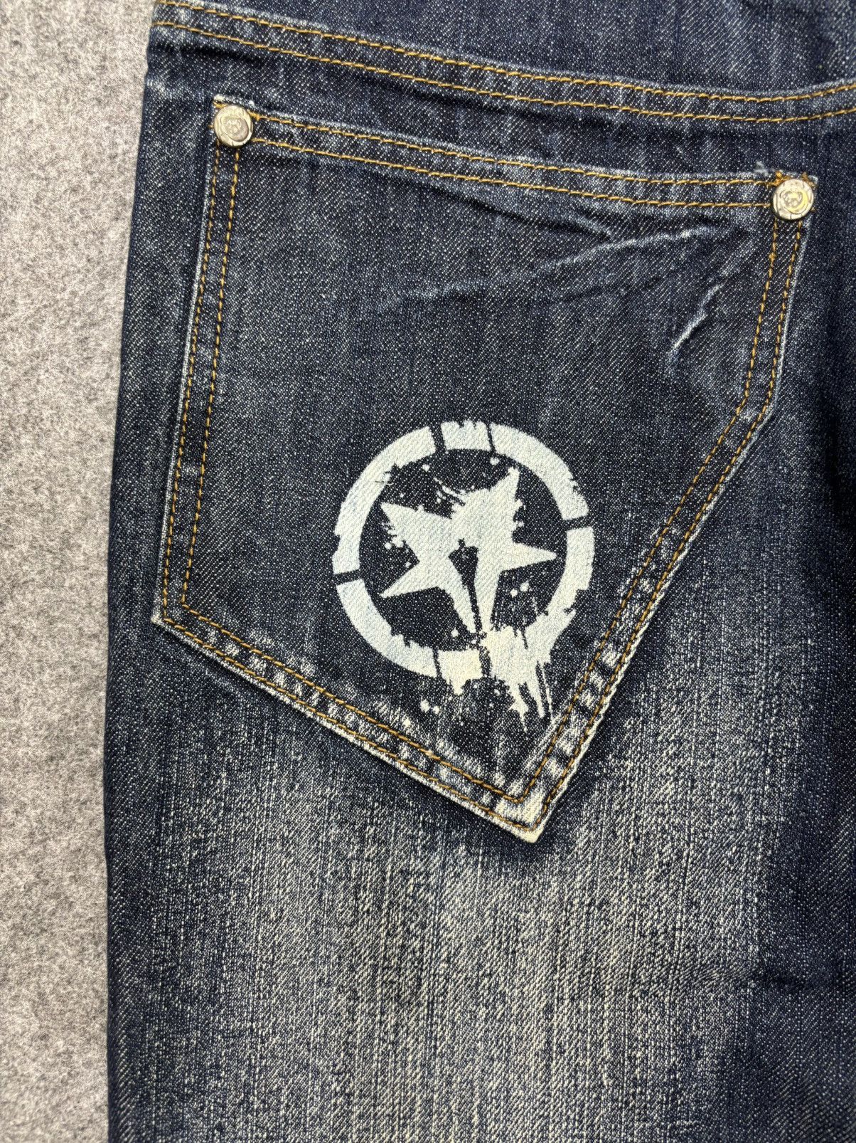 Japanese Brand 💥Insane💥MOVVE GEAR Seditionaries Stone Wash Denim F691 Size US 34 / EU 50 - 19 Thumbnail