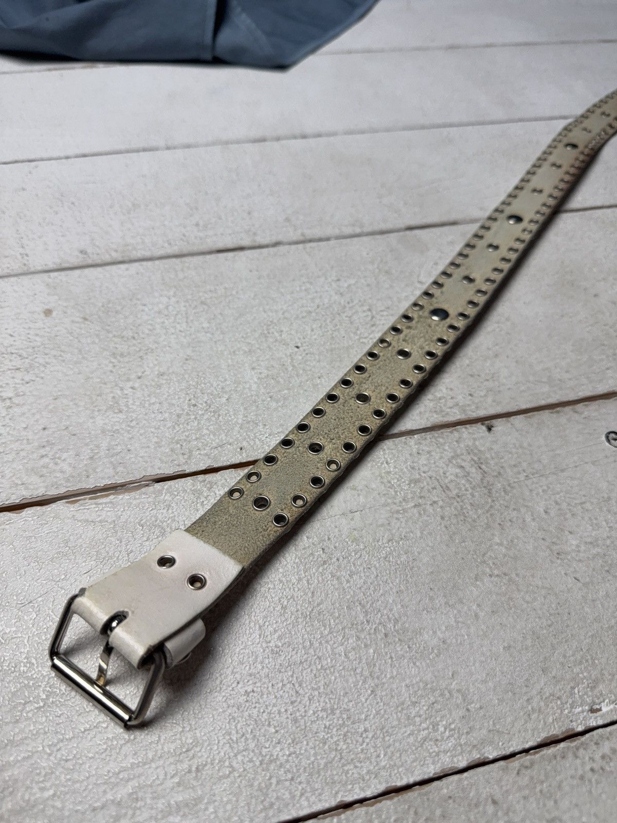 Hysteric Glamour Vintage Leather Belt Y2K Rhinestones Punk Metal Avant Garde Size ONE SIZE - 7 Thumbnail