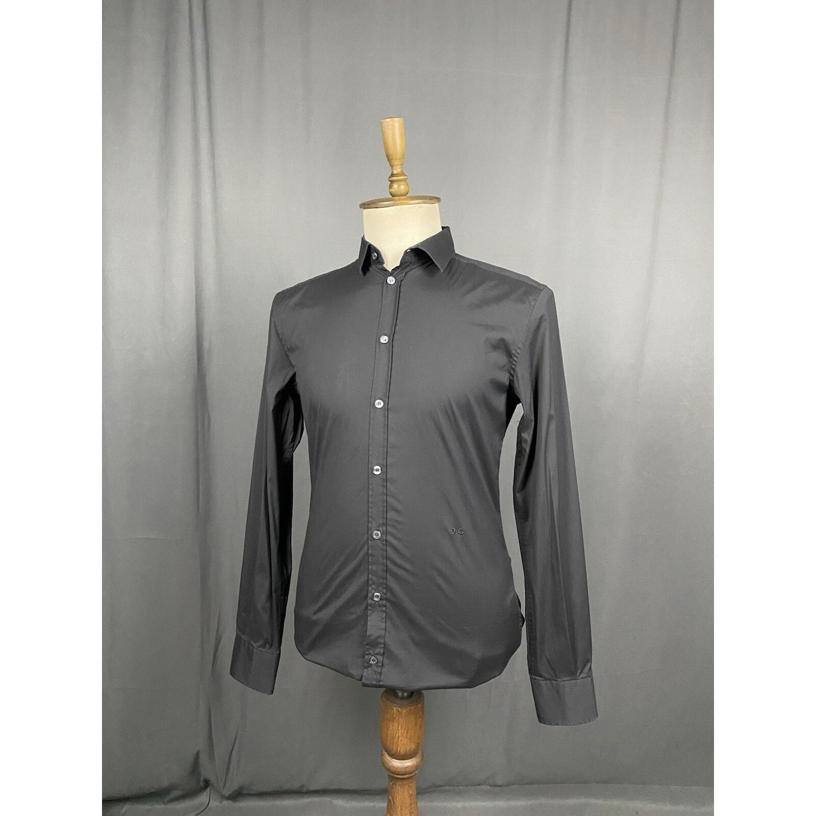 Dolce & Gabbana Dolce&Gabbana Brad Line Men's Black Longsleeve Dress Shirt Size US M / EU 48-50 / 2 - 4 Thumbnail