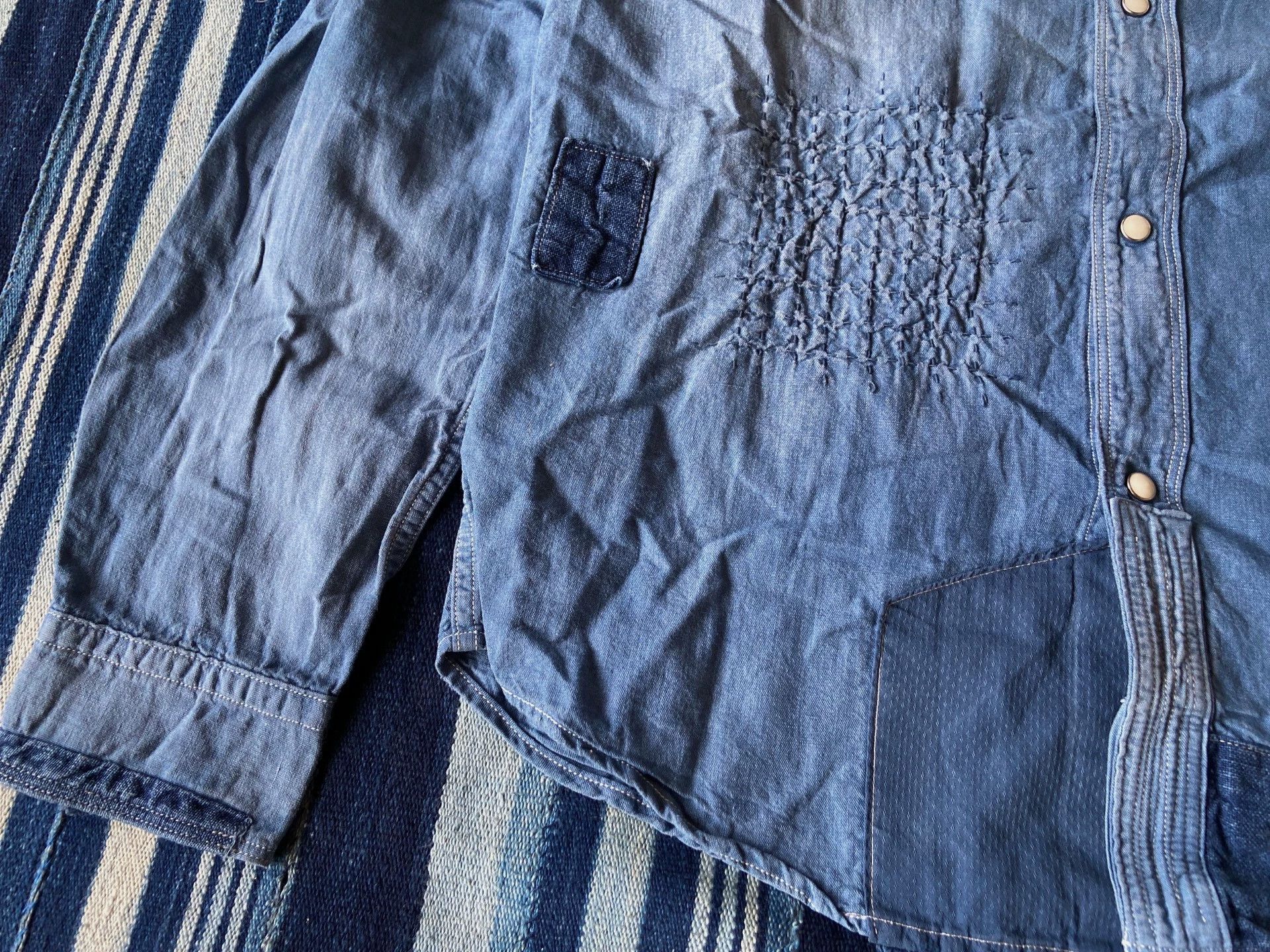 FDMTL FDMTL PATCHWORK DENIM SHIRT 5YR WASH New L Size US L / EU 52-54 / 3 - 5 Thumbnail