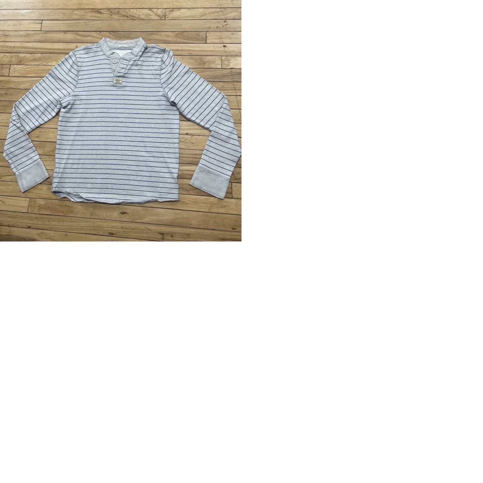 Abercrombie & Fitch Abercrombie & Fitch Y2k Henley Shirt Men XL Gray Thermal Knit Muscle Logo Modern Vintage Shirt Size US XL / EU 56 / 4 - 12 Thumbnail