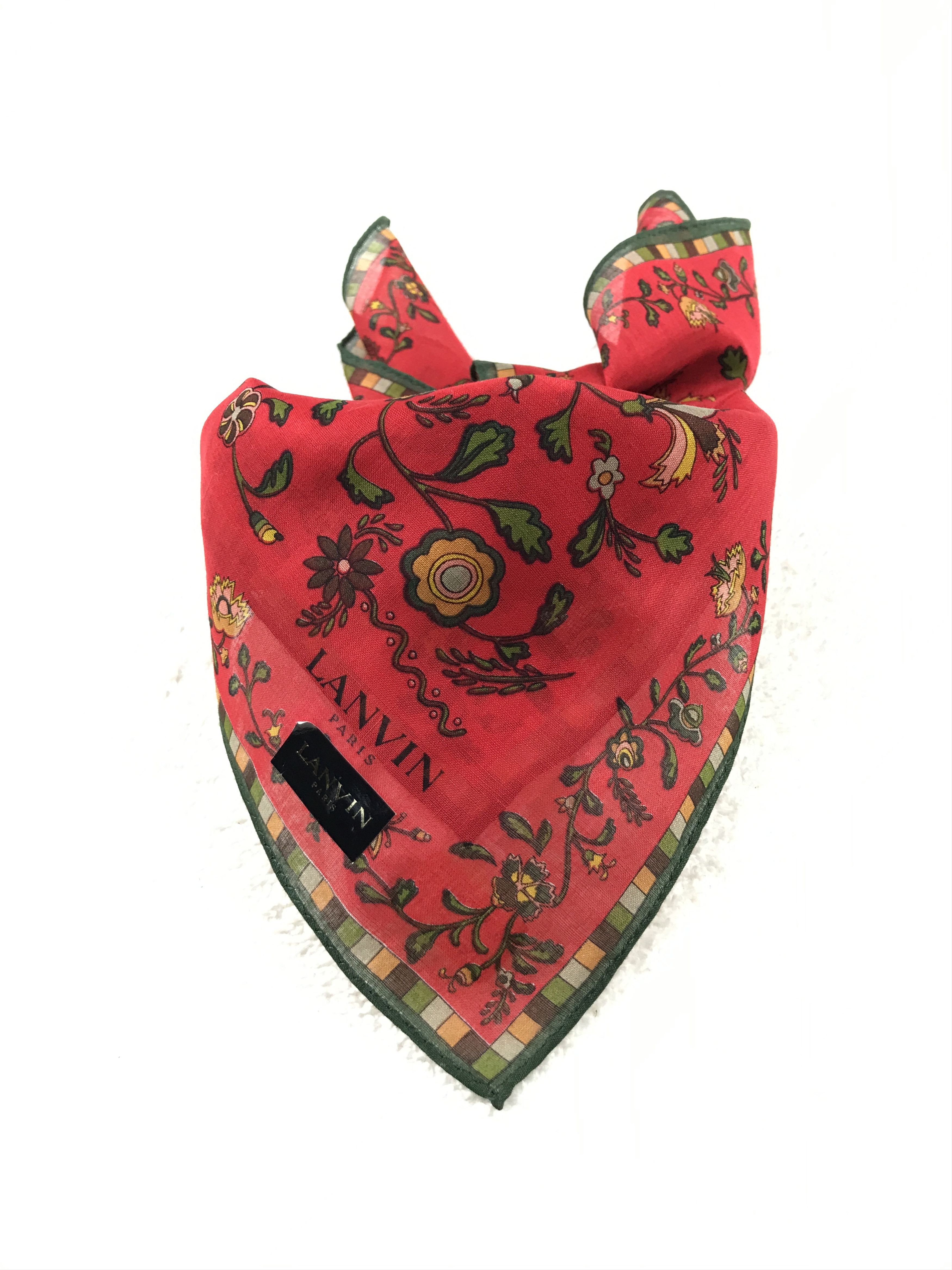Designer × Lanvin × Vintage Vintage Lanvin Bandana Neckerchief Handkerchief Size ONE SIZE - 3 Thumbnail