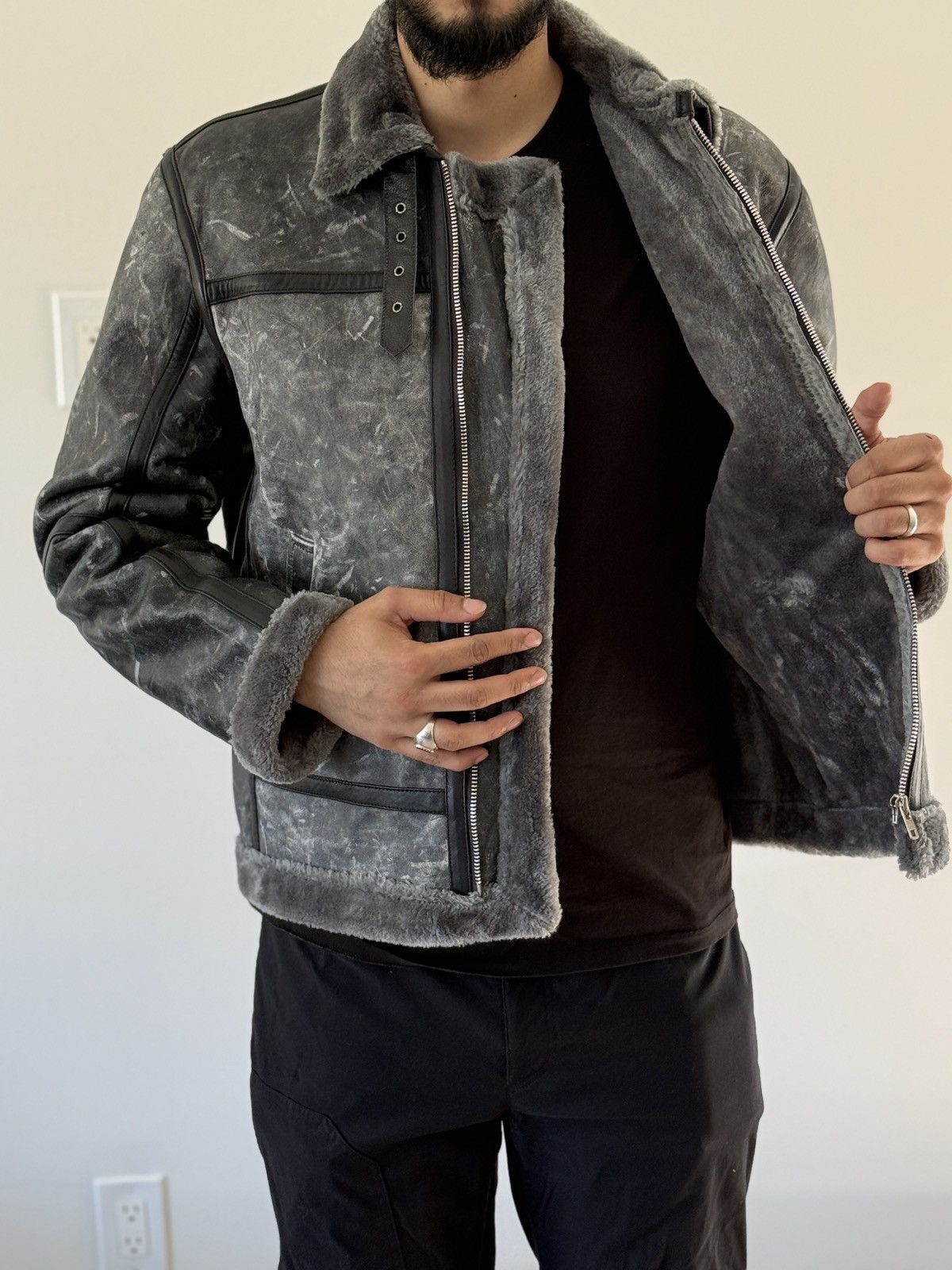Other Hand-Made, Sheep Skin, Fur lined, SoftGenuine Leather Jacket Size US M / EU 48-50 / 2 - 4 Thumbnail