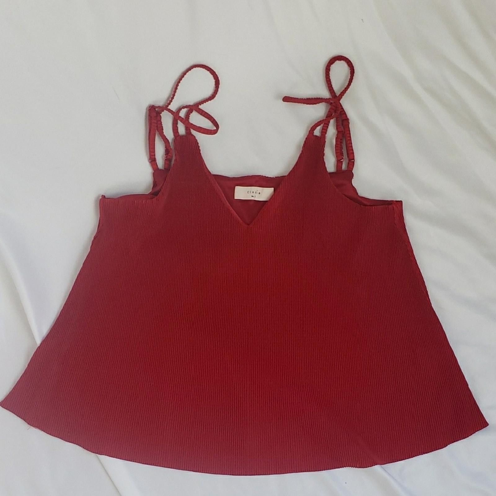 Designer Elodie Red Tank Sleeveless Camisole Size M / US 6-8 / IT 42-44 - 4 Thumbnail
