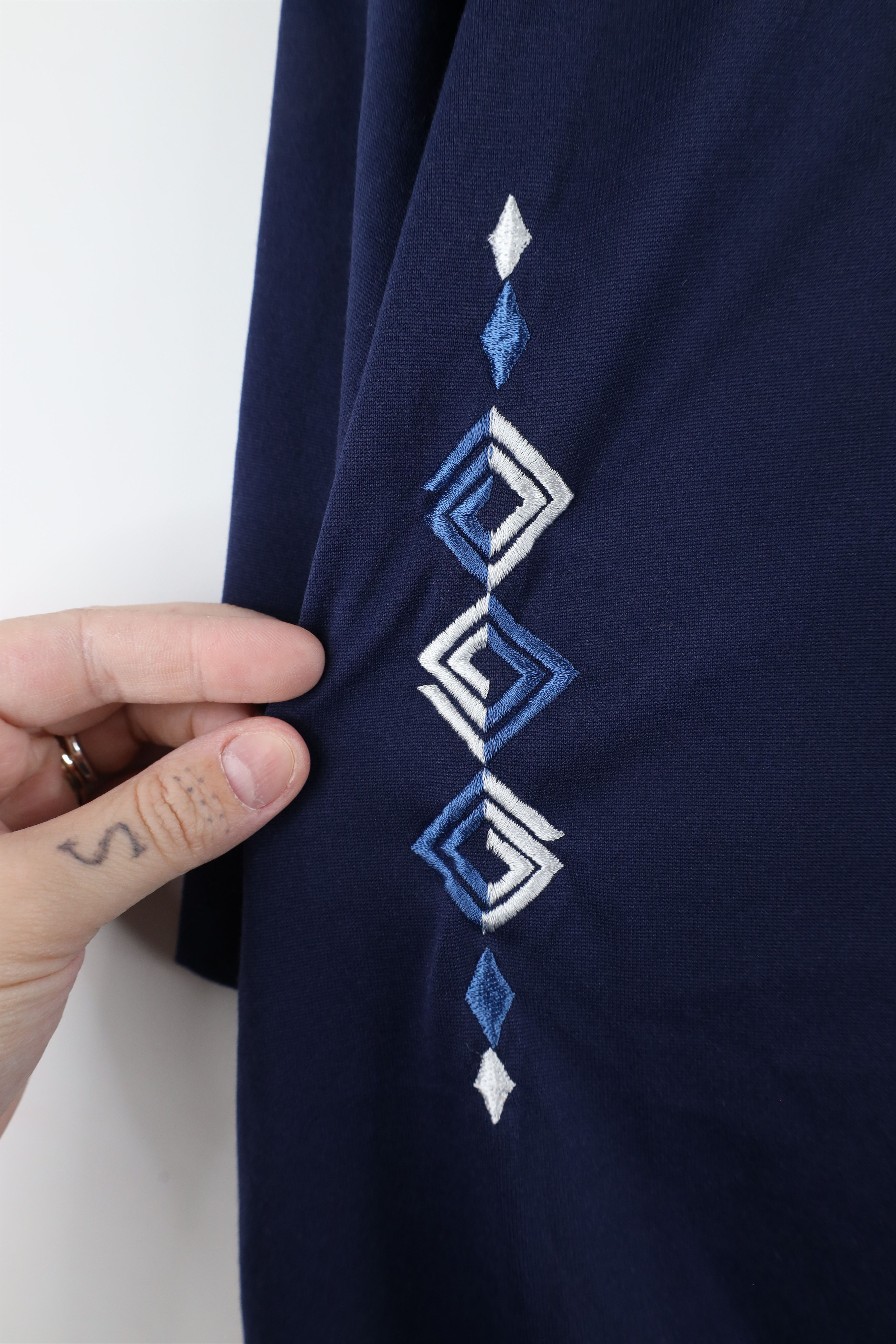 Vintage Vintage 90s Streetwear Block Geometric Pullover Polo Shirt Size US M / EU 48-50 / 2 - 4 Thumbnail