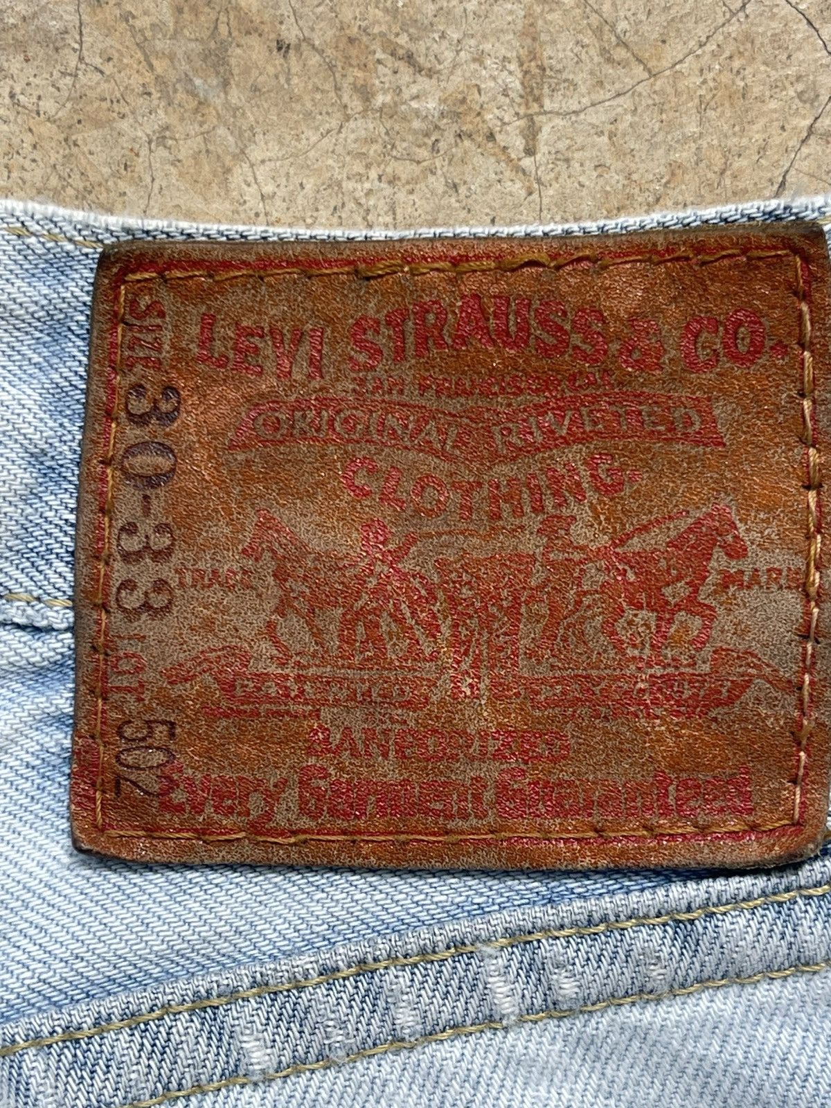 Levi's Vintage Levi’s 502 Light Wash Thrashed Distressed Denim Size US 30 / EU 46 - 15 Thumbnail