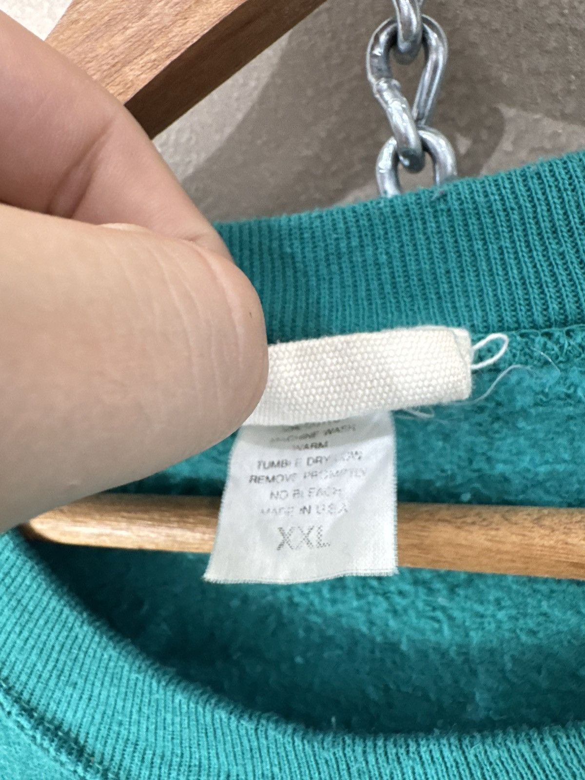 Jerzees Vintage 90s “Treasure Island” Boxy Green sweatshirt Size US XXL / EU 58 / 5 - 4 Thumbnail
