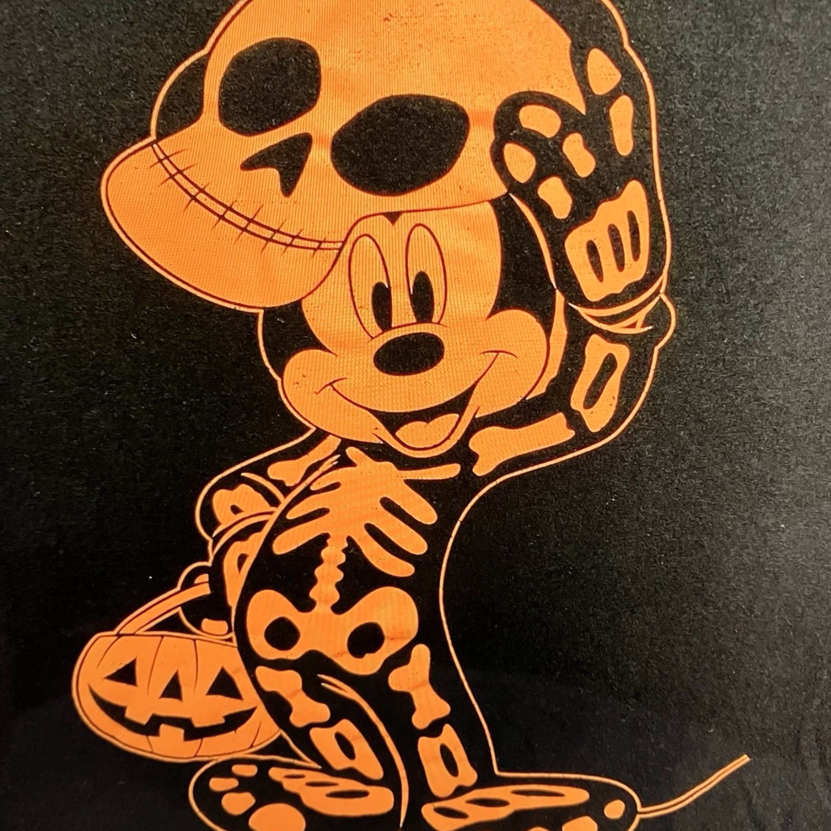 Disney VINTAGE Disney Mickey Mouse Halloween T-Shirt Men 2XL Cotton Short Sleeve Black Orange Graphic Retro Size US XXL / EU 58 / 5 - 4 Thumbnail