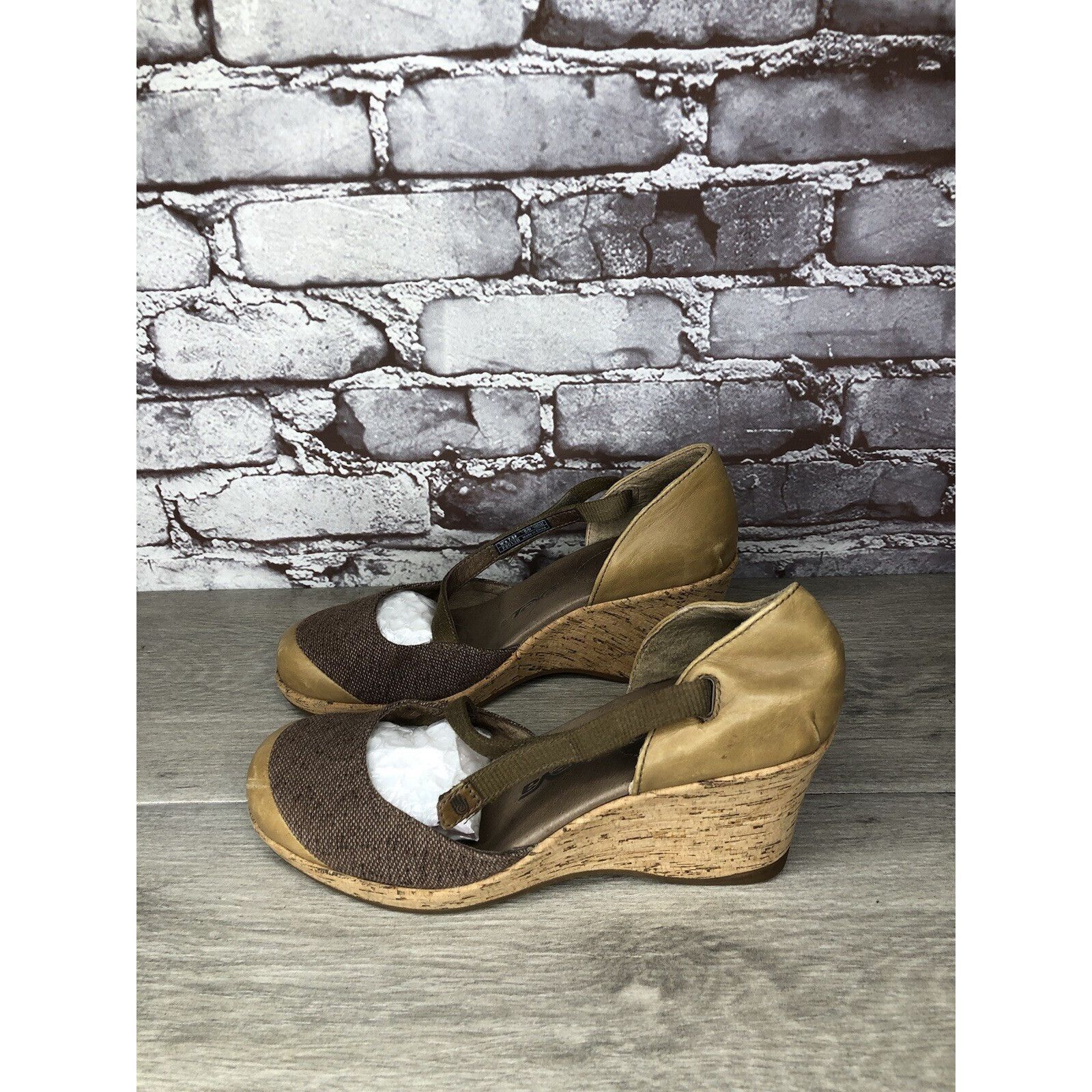 Teva Teva Riviera Grey Brown Mary Jane Cork Wedge Shoes Women 7.5 Size US 7.5 / IT 37.5 - 16 Thumbnail