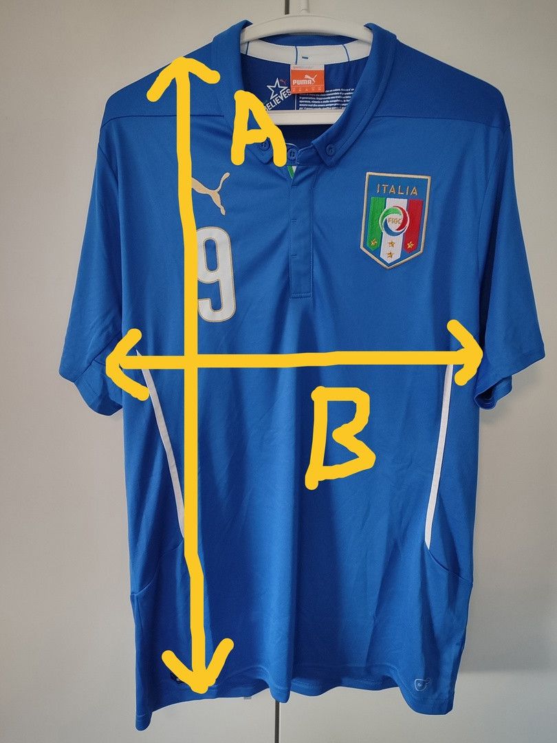 Puma ITALY 2014-15 HOME FOOTBALL Kit SHIRT #9 BALOTELLI Size US XL / EU 56 / 4 - 4 Thumbnail