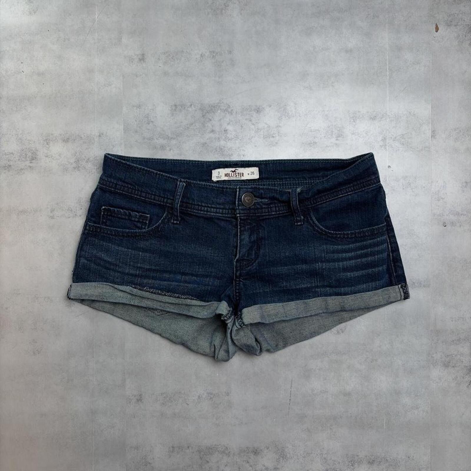 Other Y2K Dark Wash Hollister Surf Grunge Mini Denim Shorts Size 42" / US 20 - 1 Thumbnail