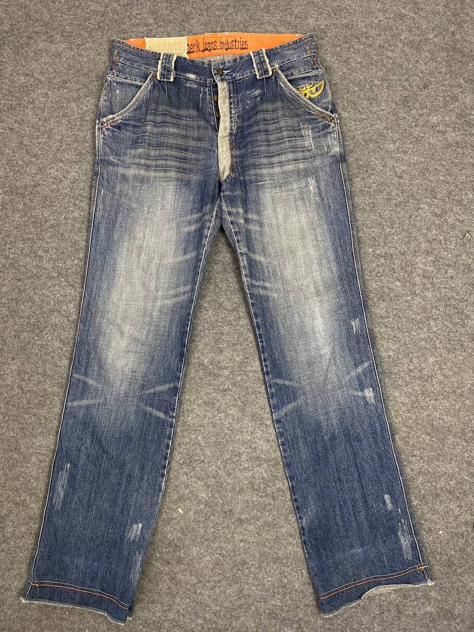 Japanese Brand berik japanese brands distressed style denim nice design Size US 35 - 7 Thumbnail