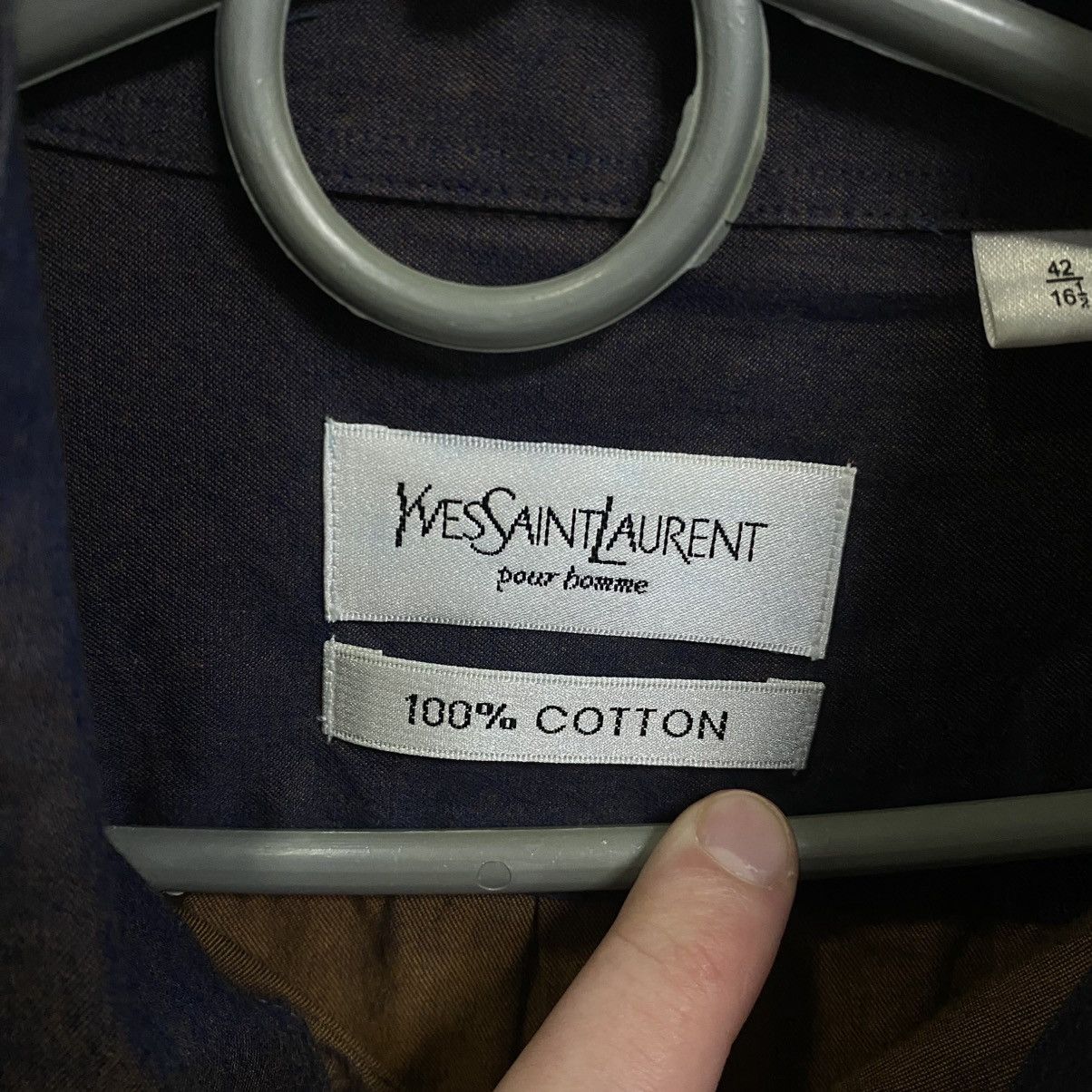 Yves Saint Laurent Vintage Yves Saint Laurent YSL Shirt Button Up Size US L / EU 52-54 / 3 - 7 Thumbnail