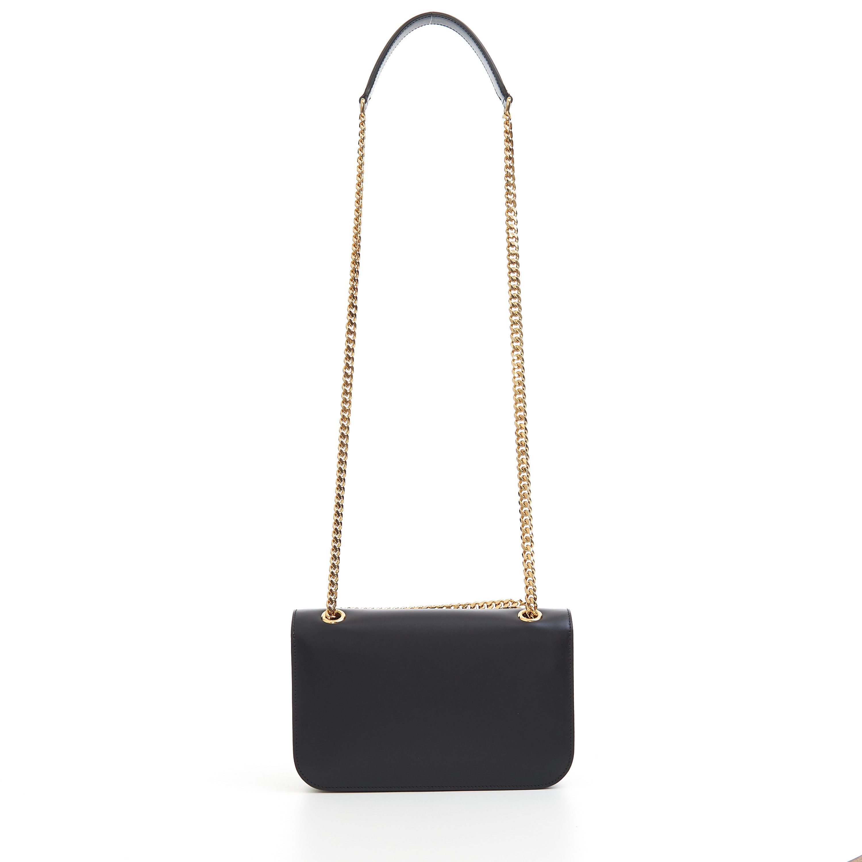 Celine Medium Bag Triomphe Frame In Black Shiny Calfskin Size ONE SIZE - 10 Thumbnail