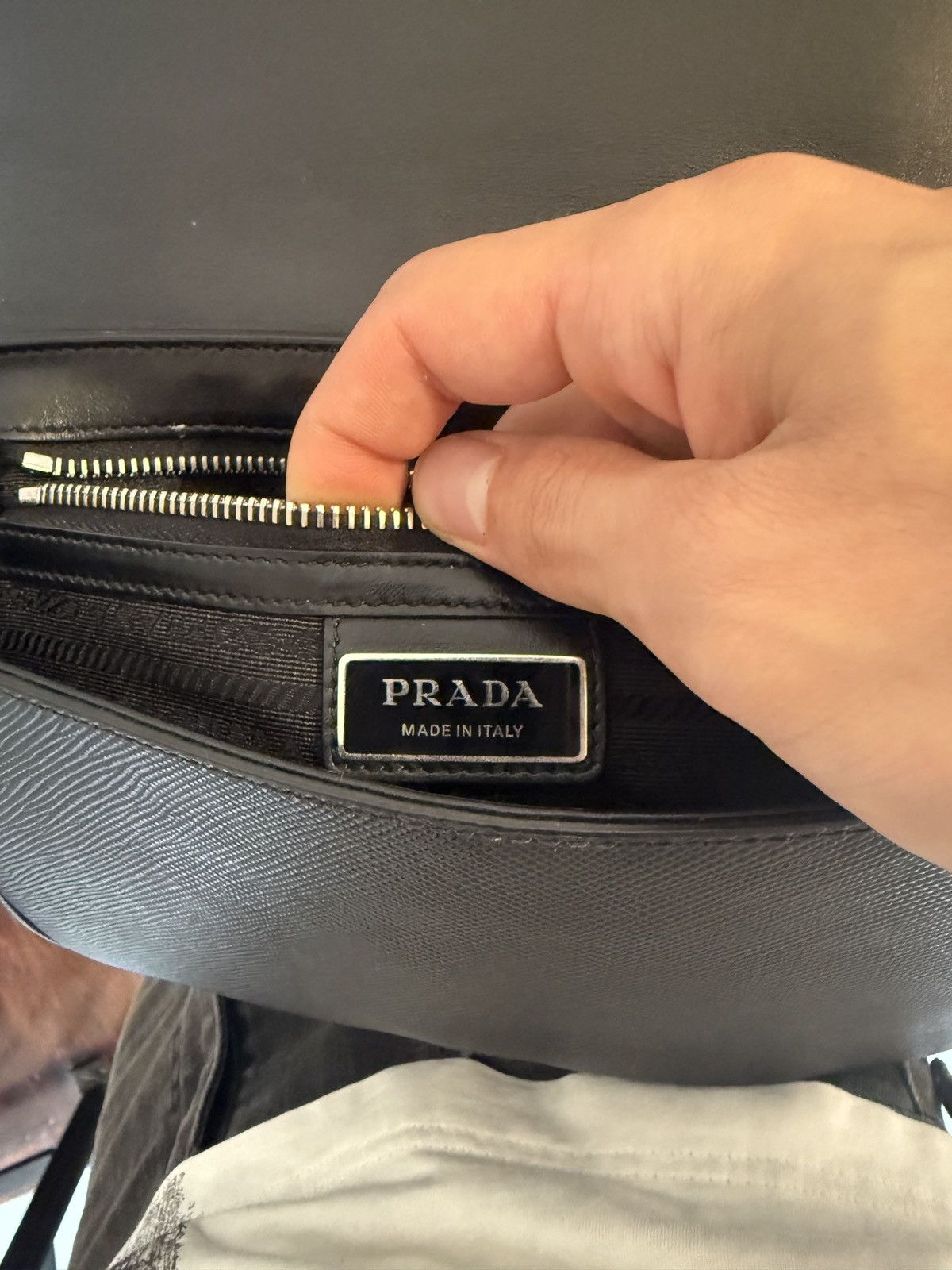 Prada Prada Milano Crossbody Bag – Black Saffiano Leather Size ONE SIZE - 6 Thumbnail