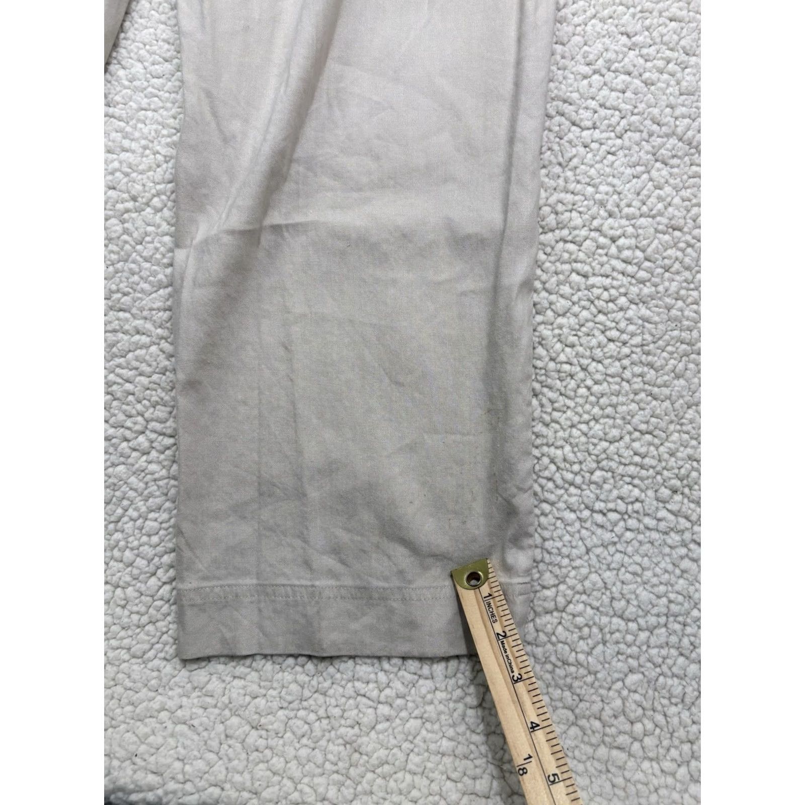 J. Jill J. Jill Pants Beige Linen Stretch Pull On Wide-Leg 14P Petite Womens Beach Minimalist Size 36" / US 14 / IT 50 - 6 Thumbnail
