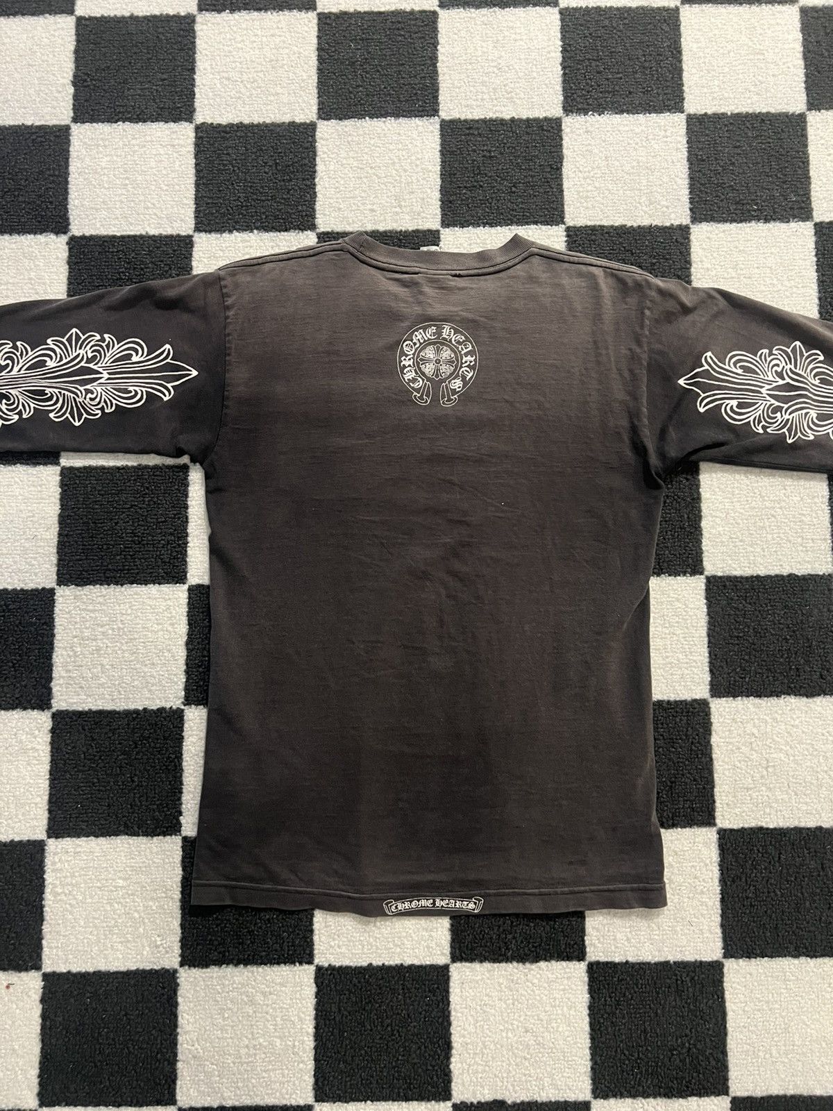 Chrome Hearts × Vintage Vintage Chrome Hearts Floral Faded Longsleeve Size US M / EU 48-50 / 2 - 7 Thumbnail