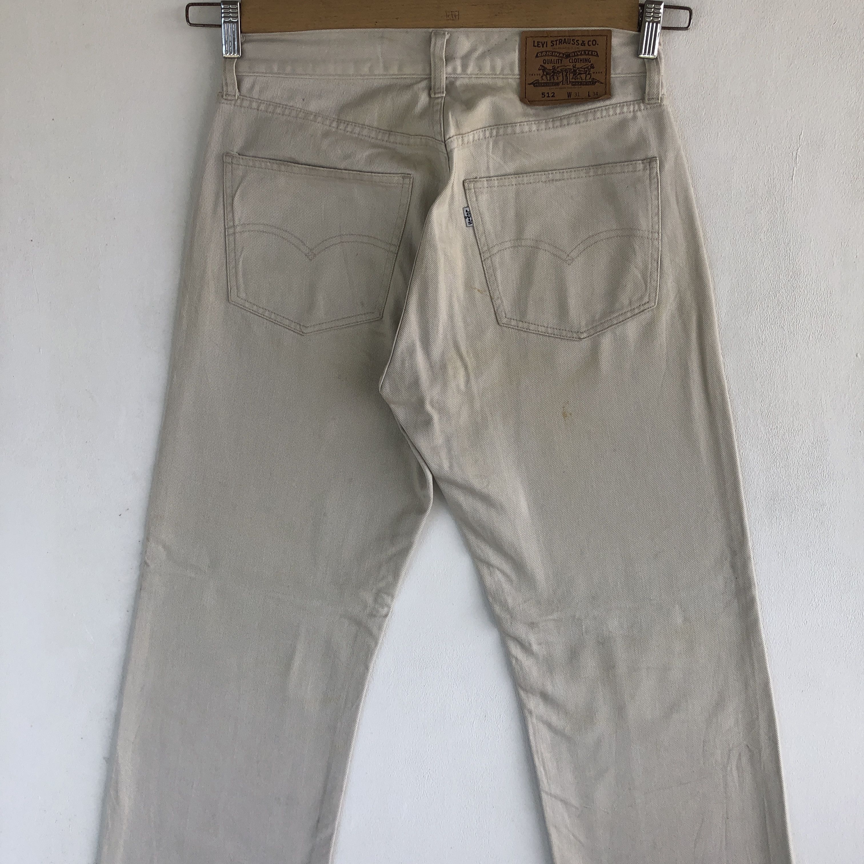 Levi's Vintage Levis 512 Baggy Beige Jeans Levi's Mud Wash Denim Size US 30 / EU 46 - 4 Thumbnail