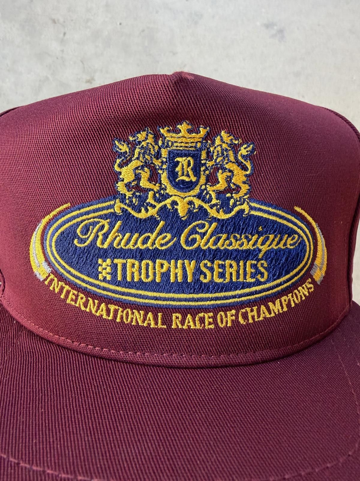 Rhude Rhude Racing Championship Hat Burgundy Snapback Brand New Size ONE SIZE - 3 Thumbnail