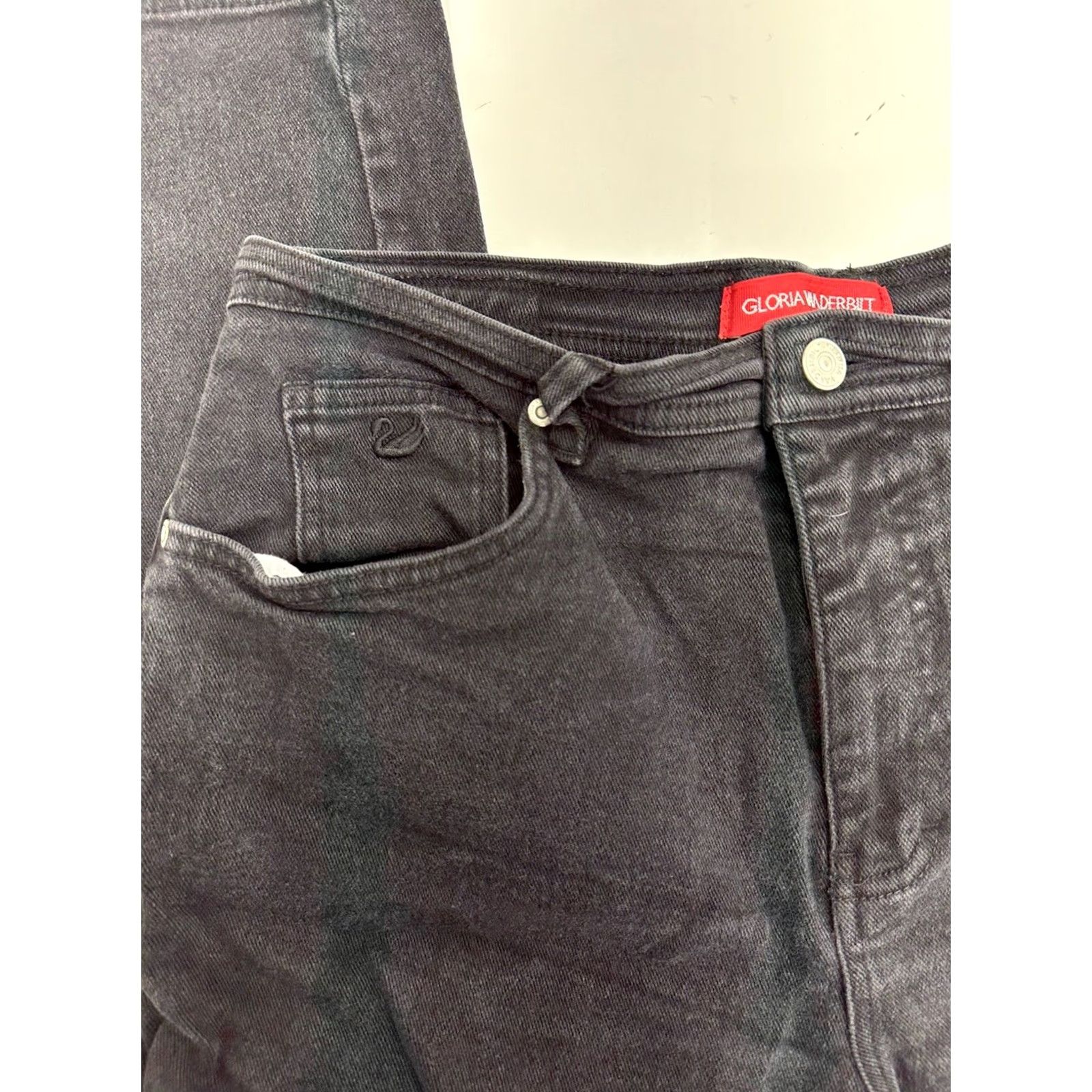 Gloria Vanderbilt Gloria Vanderbilt Jeans Size 14 Short Black Denim Women’s Jeans 5-Pocket Stretch Regular Rise High Waist Cotton Spandex Denim Pants Size 36" / US 14 / IT 50 - 2 Thumbnail