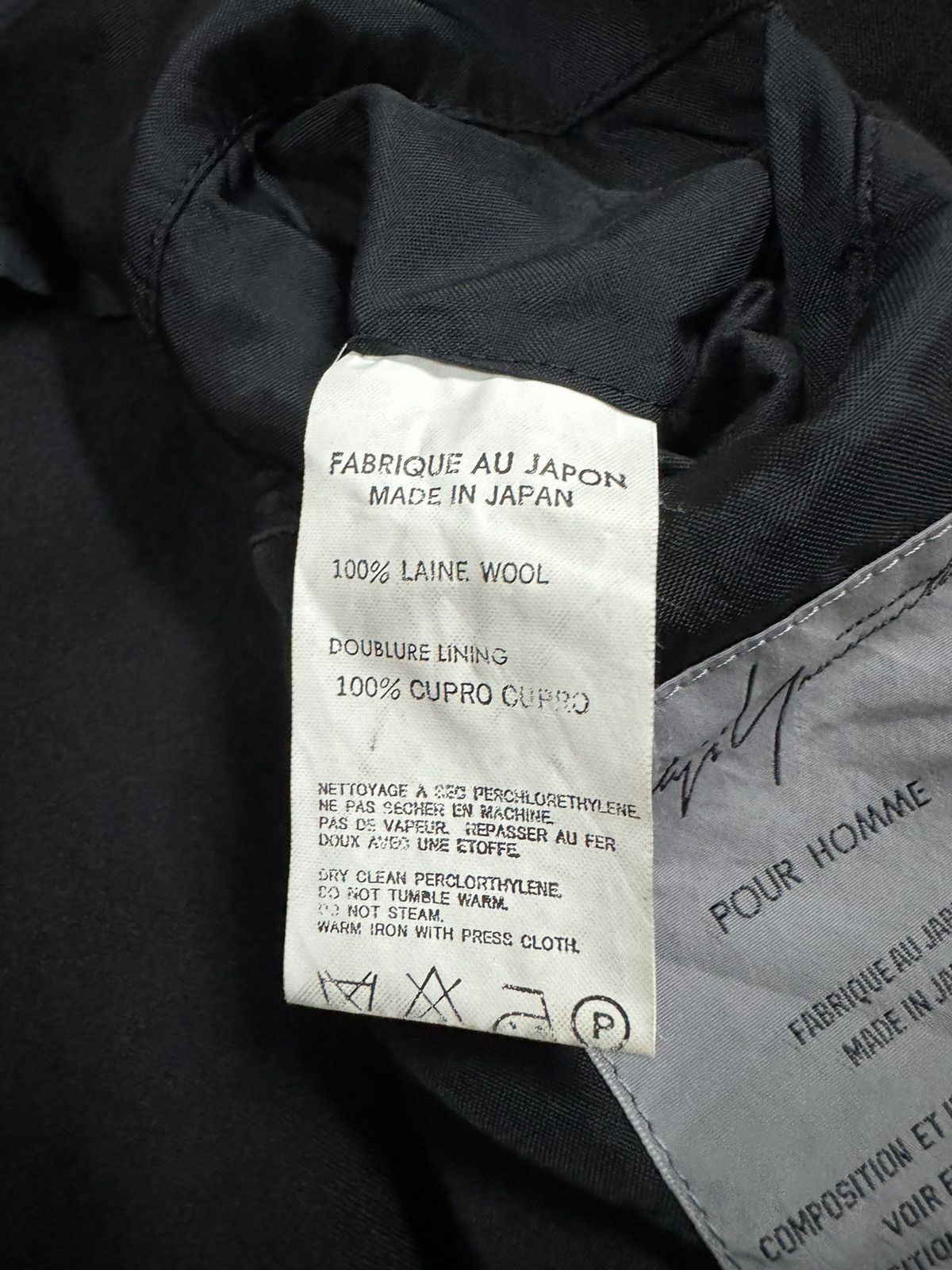 Vintage Vtg🔥Yohji Yamamoto Gabardine Og Black Blazer Wool Jacket Size 40L - 17 Thumbnail
