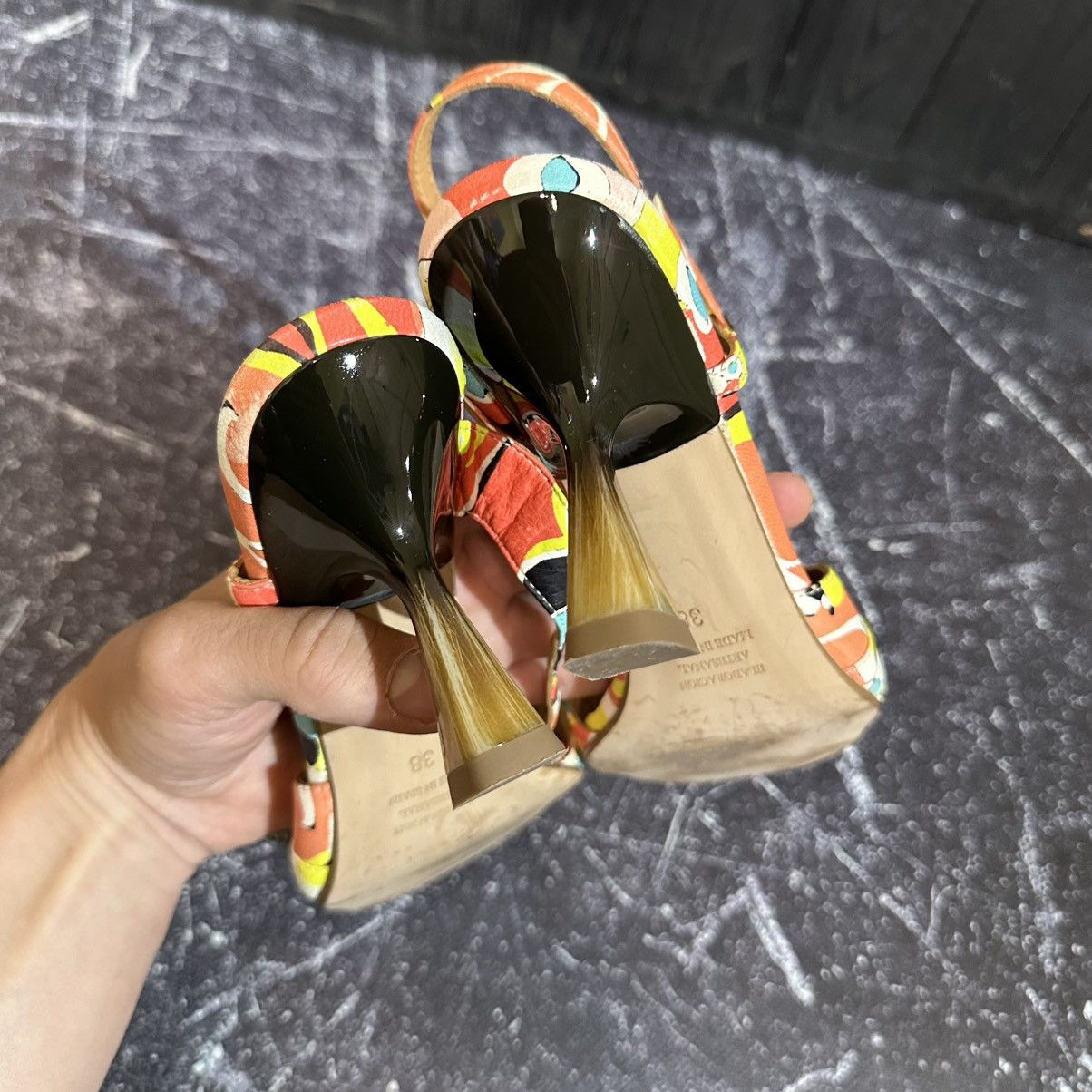 Japanese Brand Pedro Miralles Multi Floral Leather Heels Size 38 LV Style Size US 8 / IT 38 - 8 Thumbnail