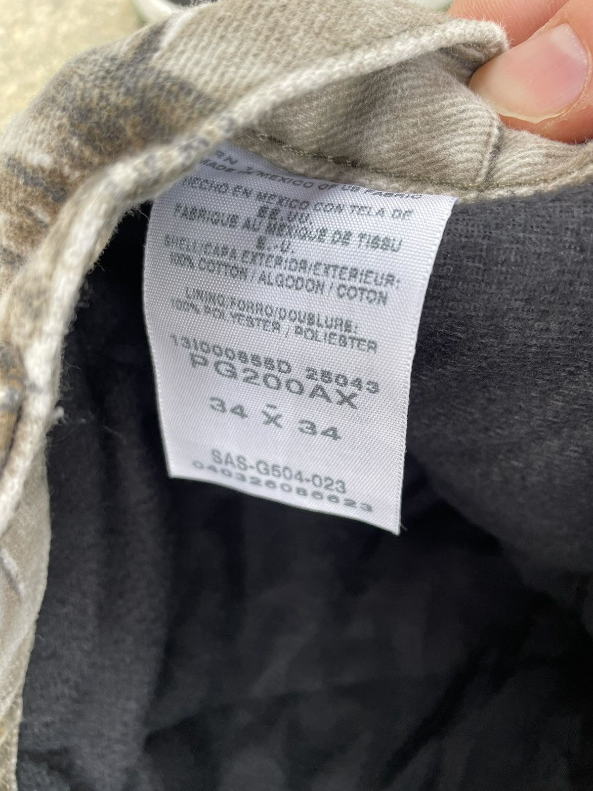 Realtree Vintage Wrangler Pro Gear Camo Denim Jeans Size US 34 / EU 50 - 4 Thumbnail