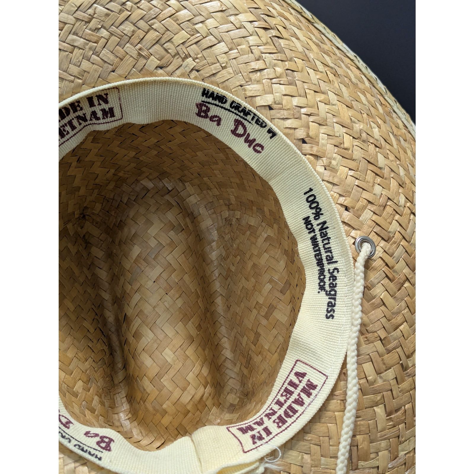 Handmade Handcrafted Natural Seagrass Floppy Hat Outdoors Straw Work Size ONE SIZE - 5 Thumbnail