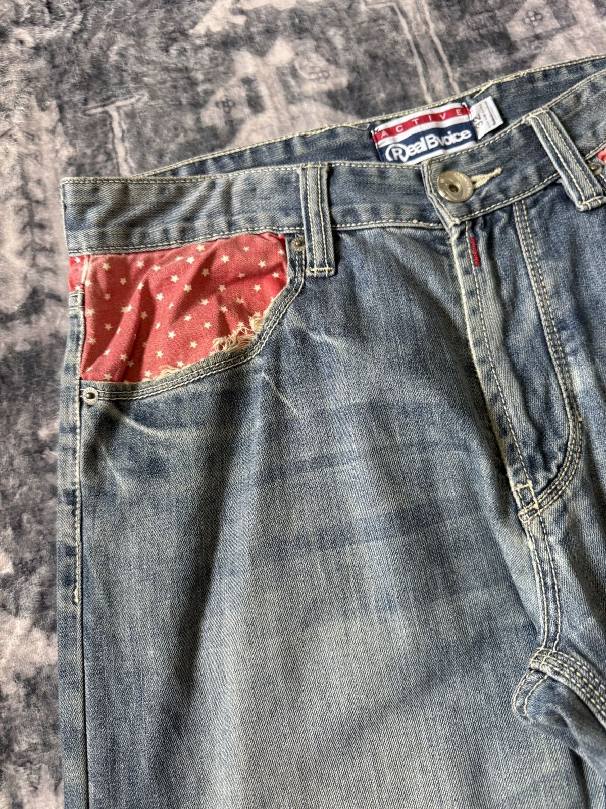 G-Unit × Vintage Y2k Real Bvoice Embroidered Pocket Baggy Loose Jeans Size US 32 / EU 48 - 17 Thumbnail
