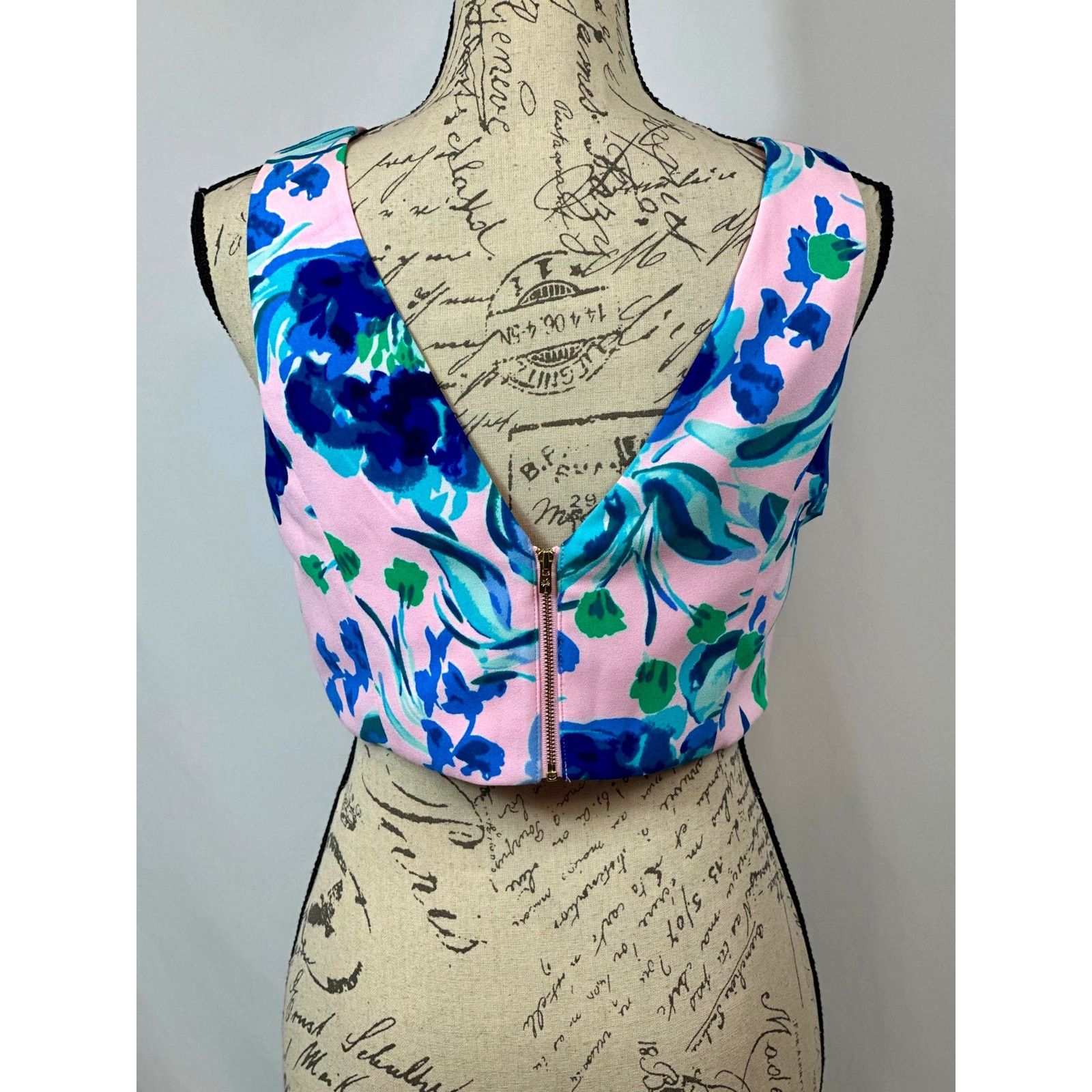 Lilly Pulitzer Lilly Pulitzer Jemma Crop Top Floral Print Sleeveless 4 Size S / US 4 / IT 40 - 12 Thumbnail