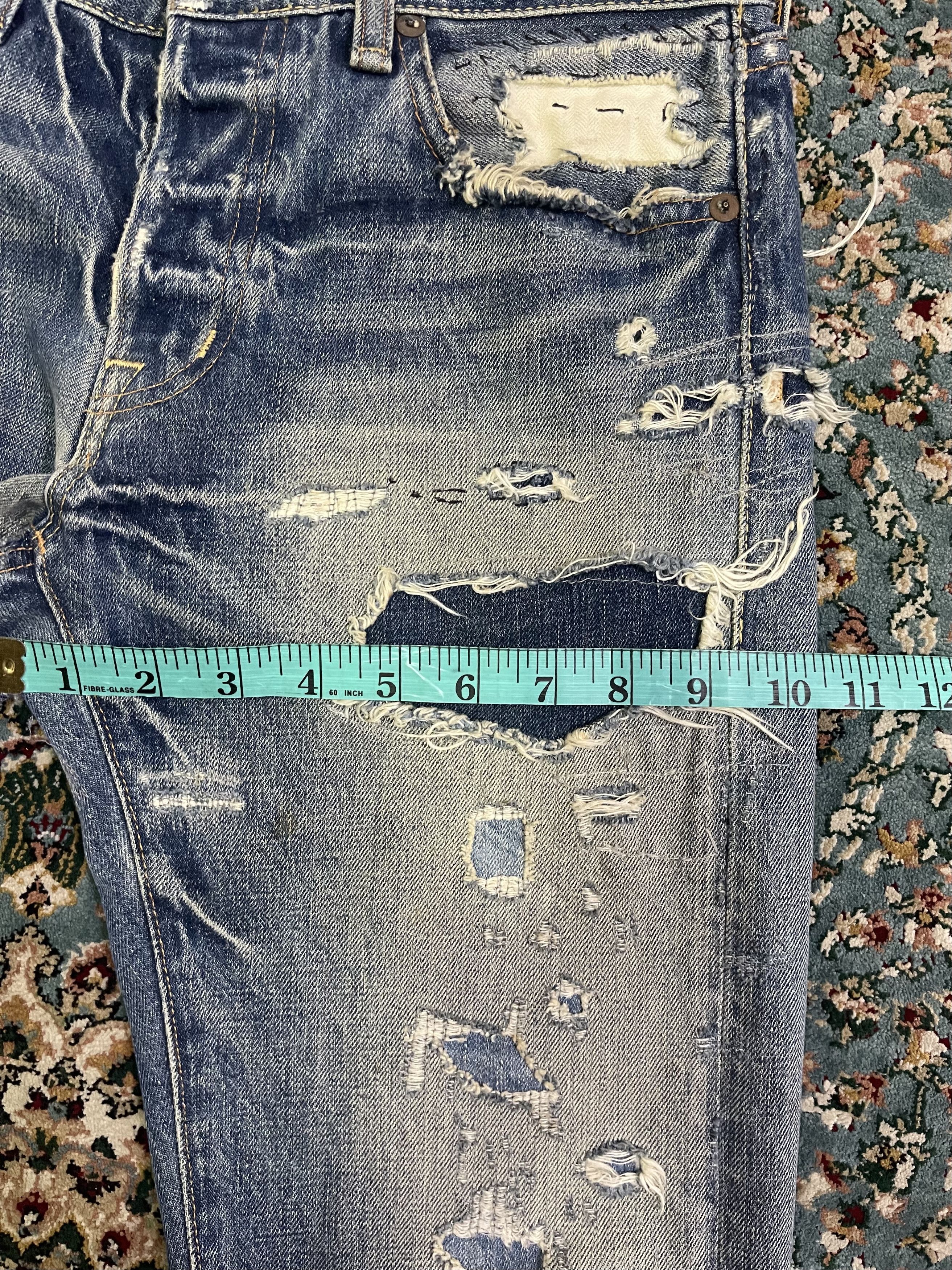 Denim & Supply Ralph Lauren Vintage Distressed Ripped Off Slim Style Size US 30 / EU 46 - 19 Thumbnail