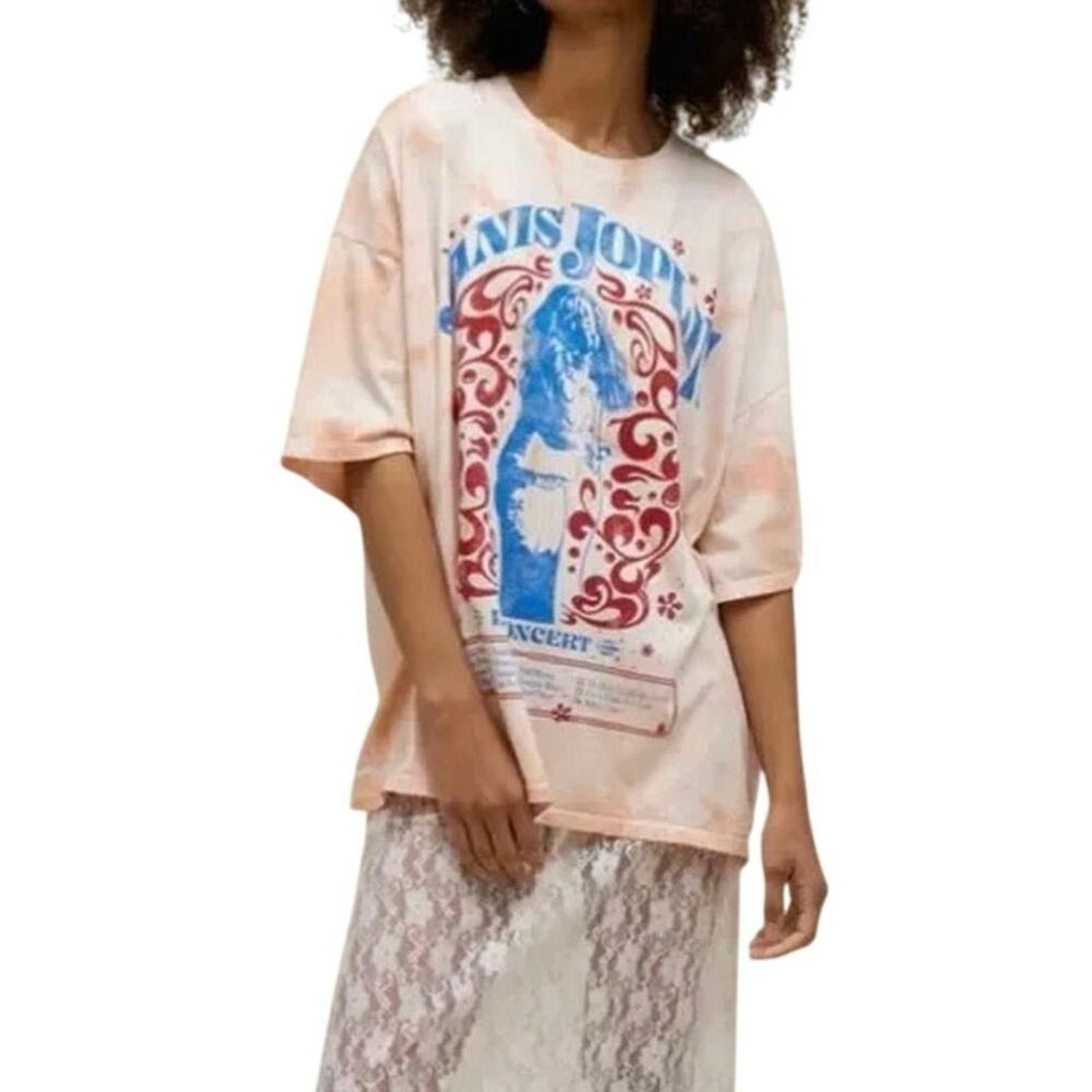Daydreamer DAYDREAMER Janis Joplin in Concert One Size Tee w/ Sun Burst Size ONE SIZE - 3 Thumbnail